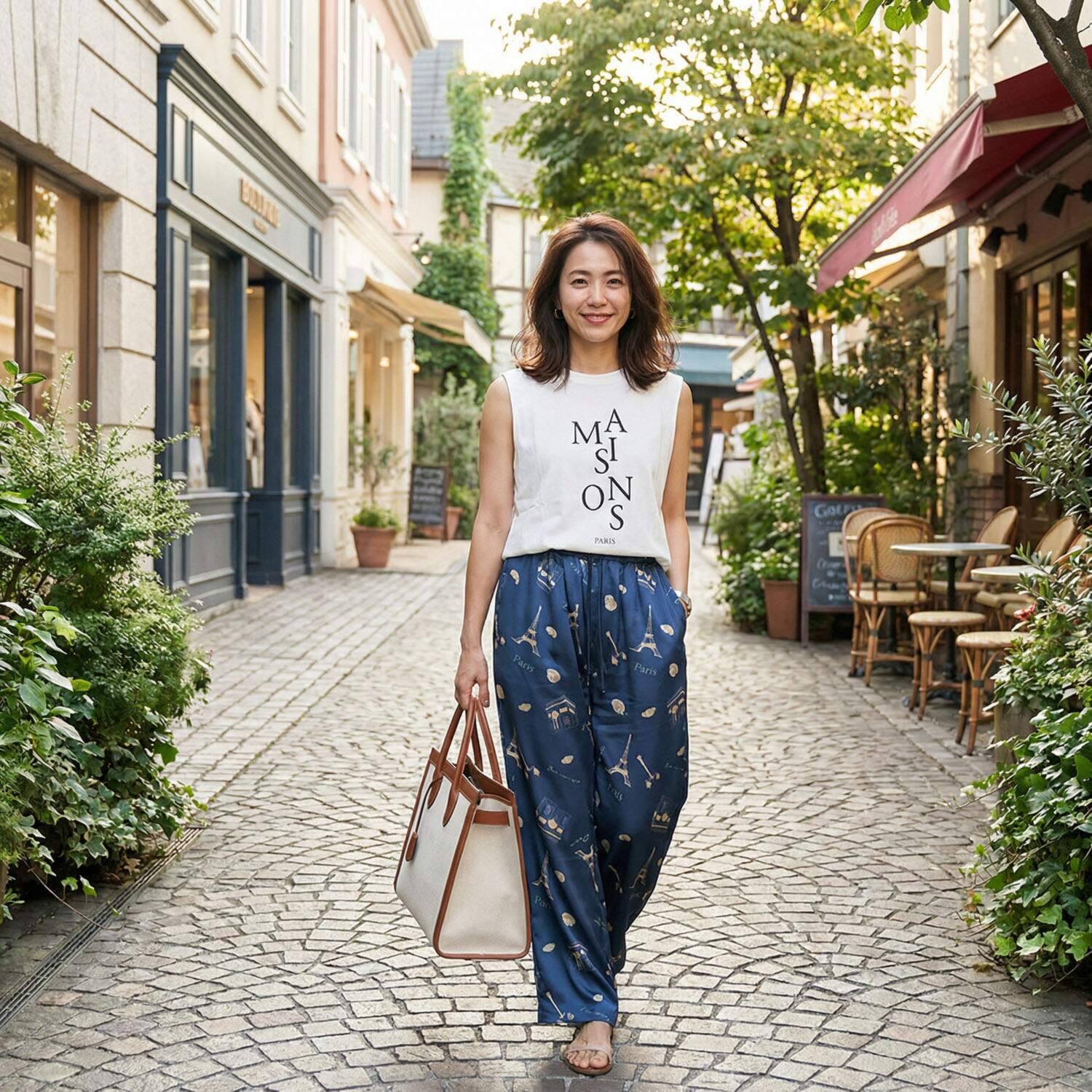 メゾンラフィット はっ水・ＵＶカット タイポグラフィ タックノースリーブ プルオーバー