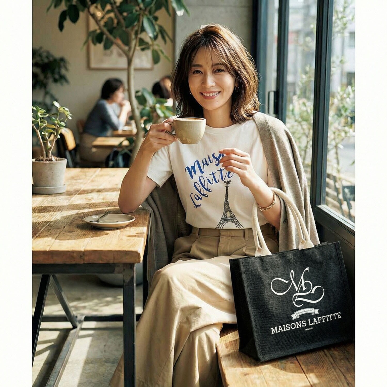 メゾンラフィット スカーフ付 ＭＬモノグラム ロゴトートバッグ