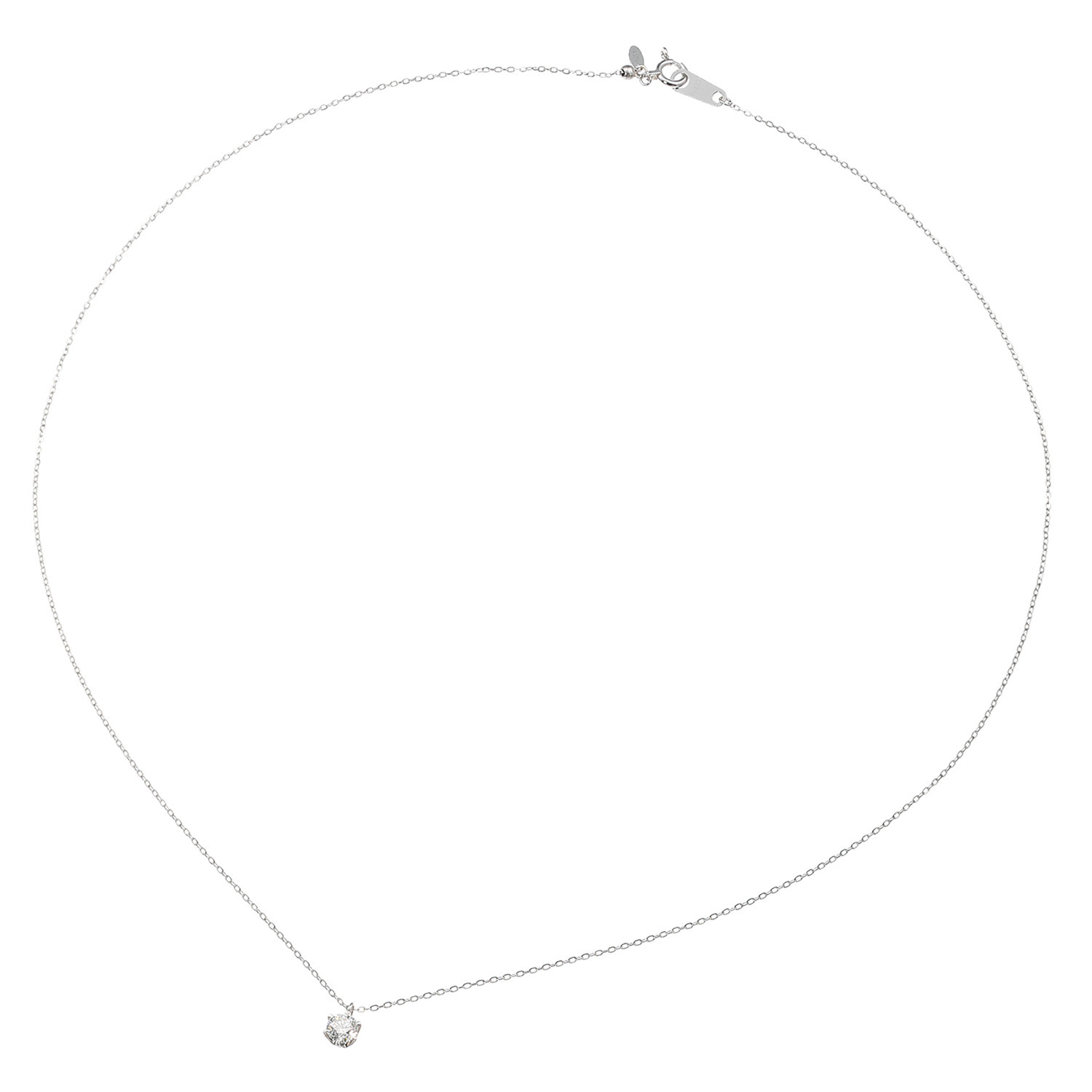 プラチナ９５０ ０．３カラットＵＰ ダイヤモンド 一粒ネックレス ＜鑑定書付＞