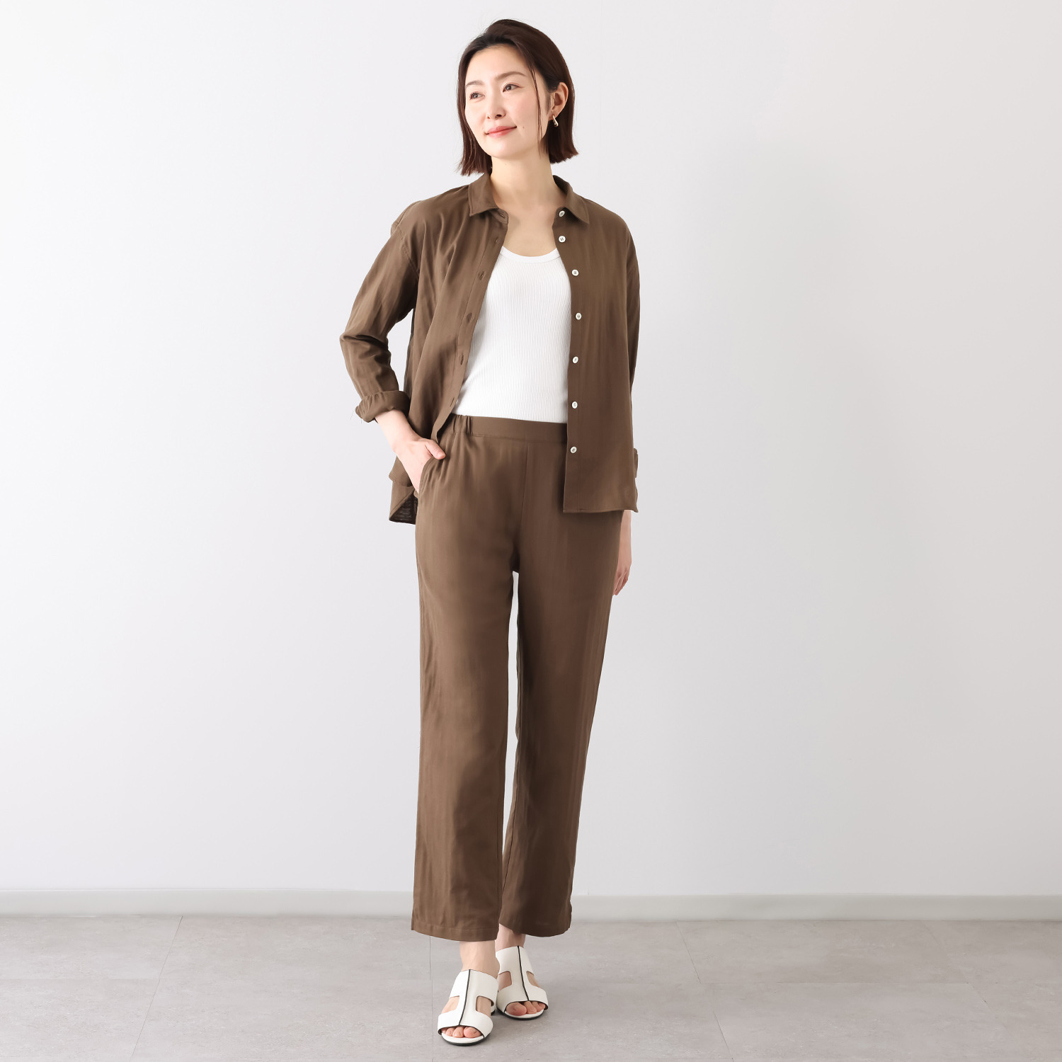 わごろも 綿１００％ 和晒ダブルガーゼ シャツ