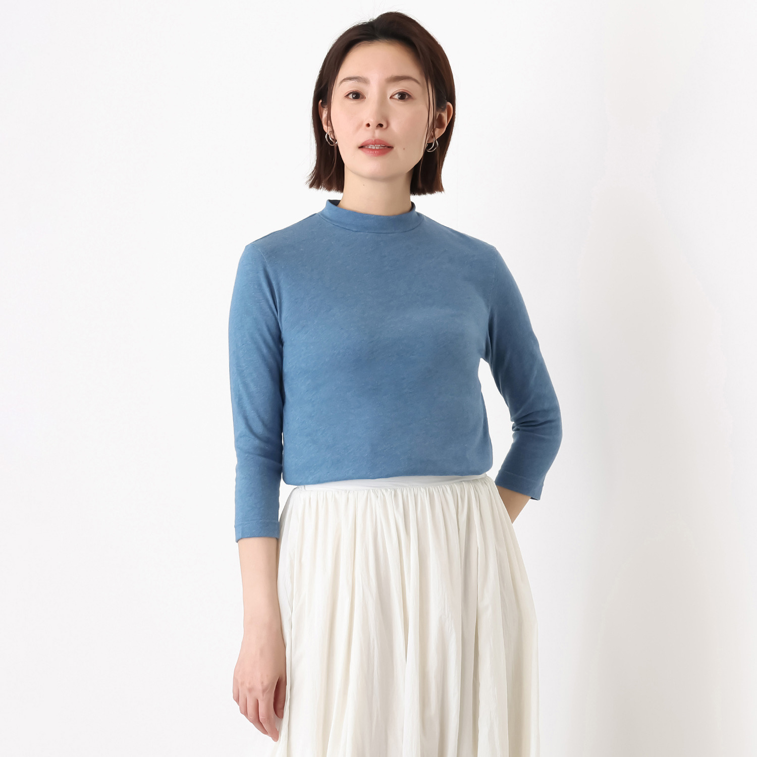わごろも 綿１００％ ガーゼ天竺 ハイネックプルオーバー