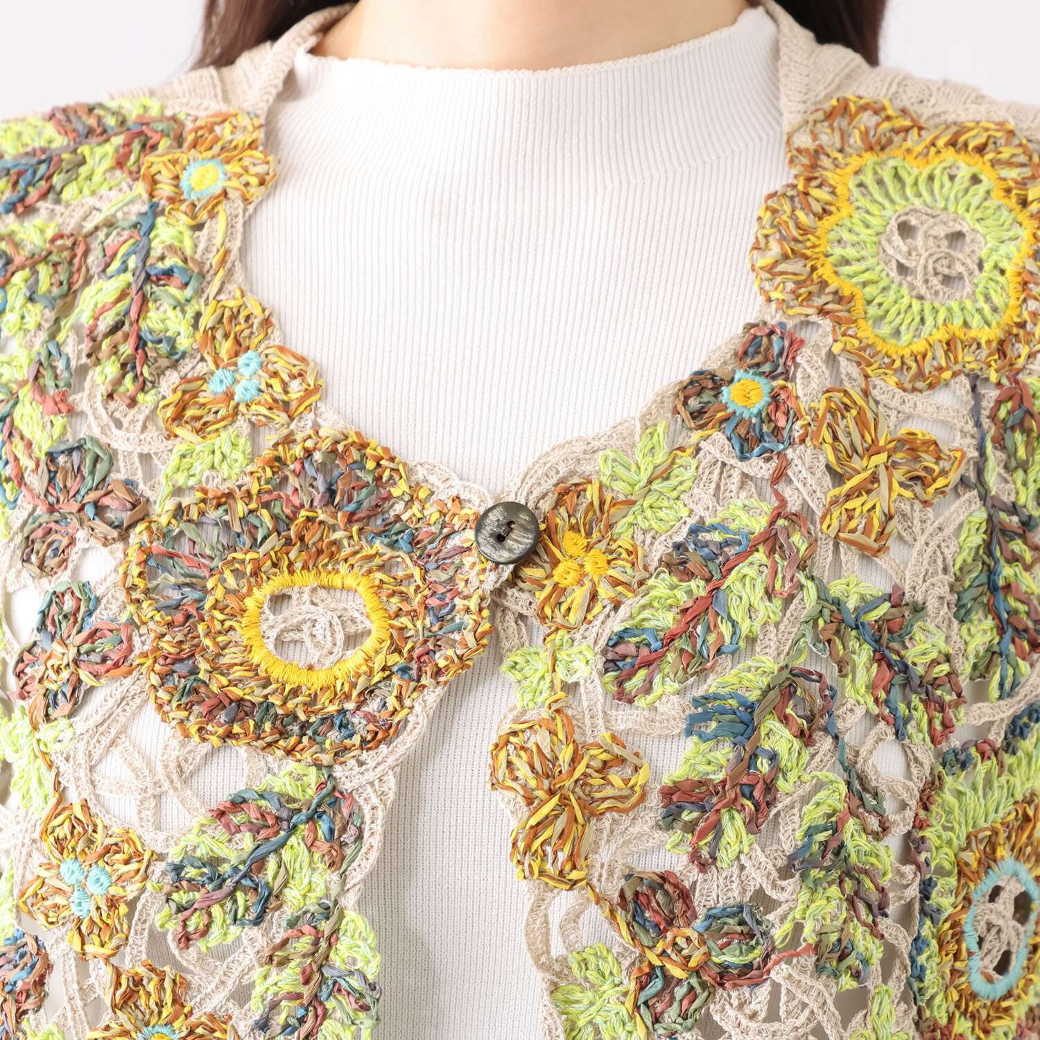 エム　アンド　キョウコ 刺しゅうベスト