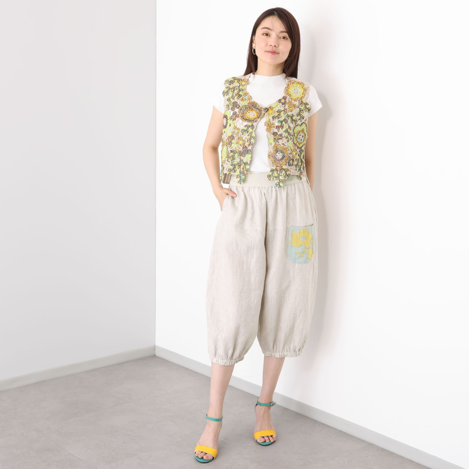 エム　アンド　キョウコ ポケットアクセント パンツ