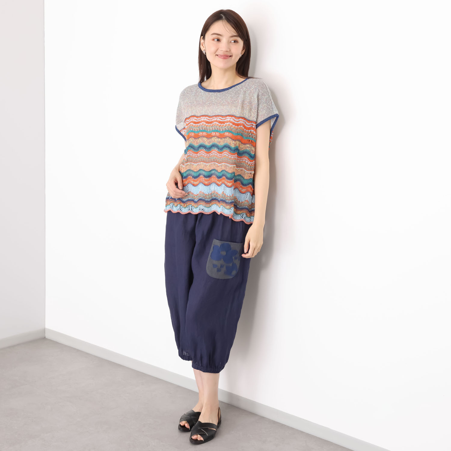 エム　アンド　キョウコ ポケットアクセント パンツ