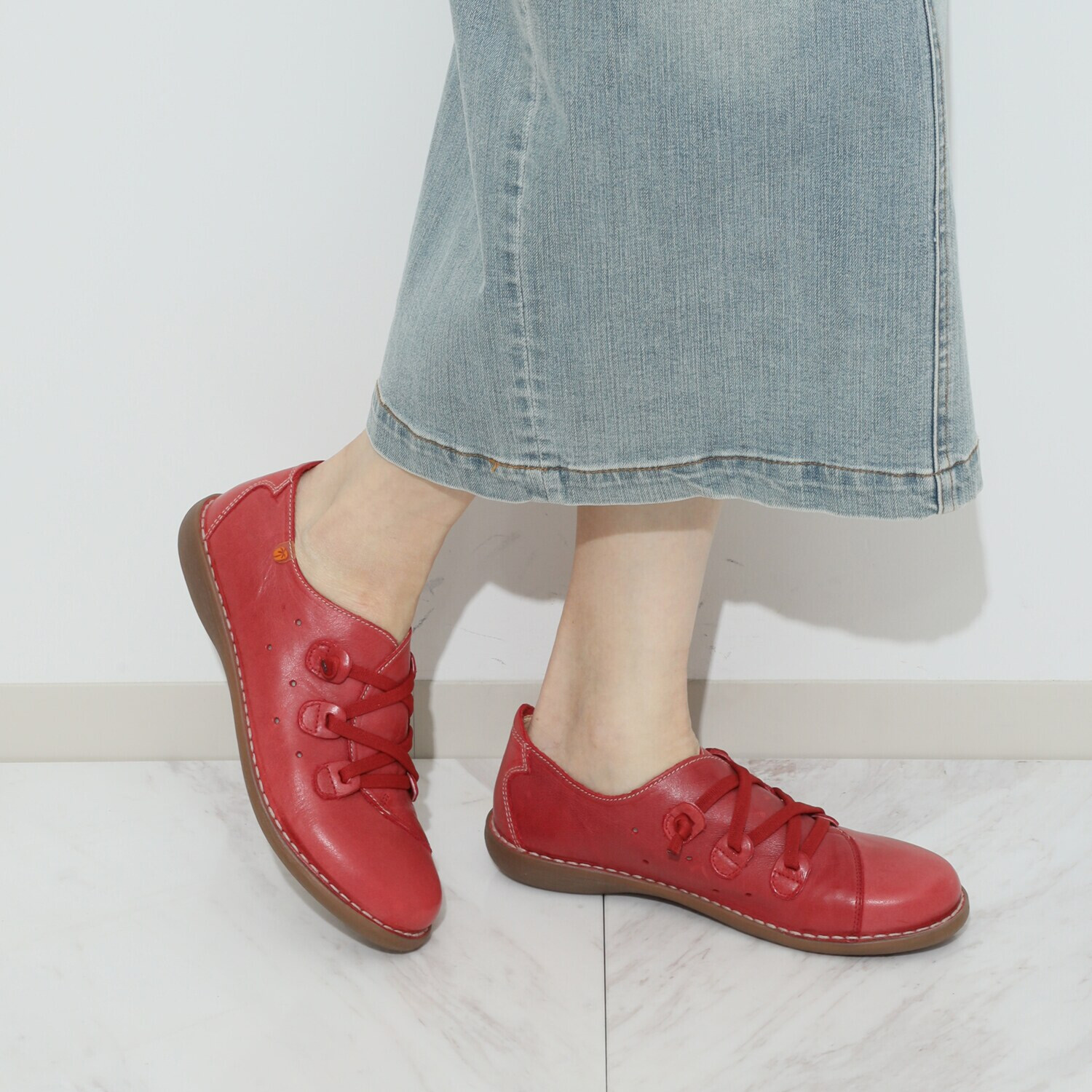 ジャングラ ＜スペイン製＞ 着脱簡単 牛革レースアップシューズ