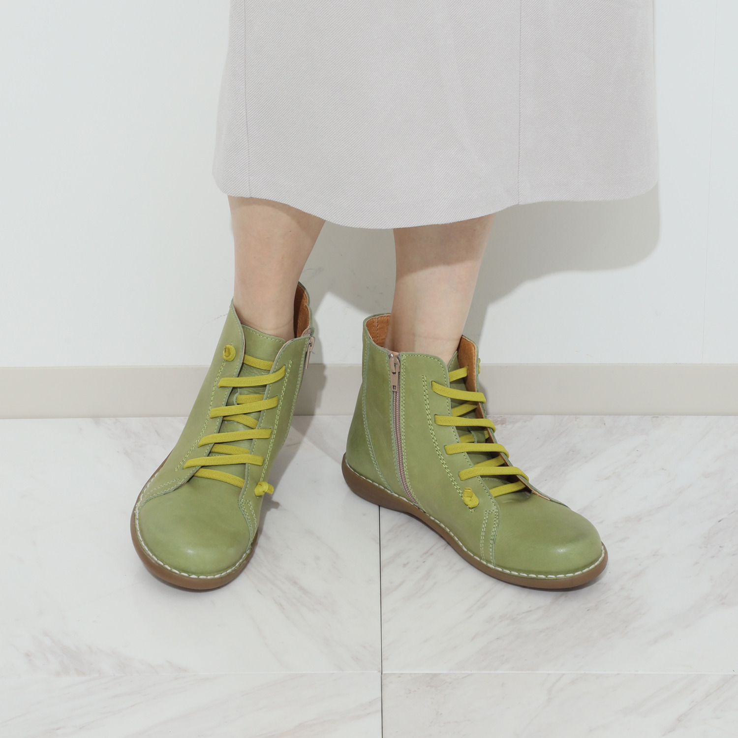 ジャングラ ＜スペイン製＞ 軽量快適 牛革ハイカットシューズ