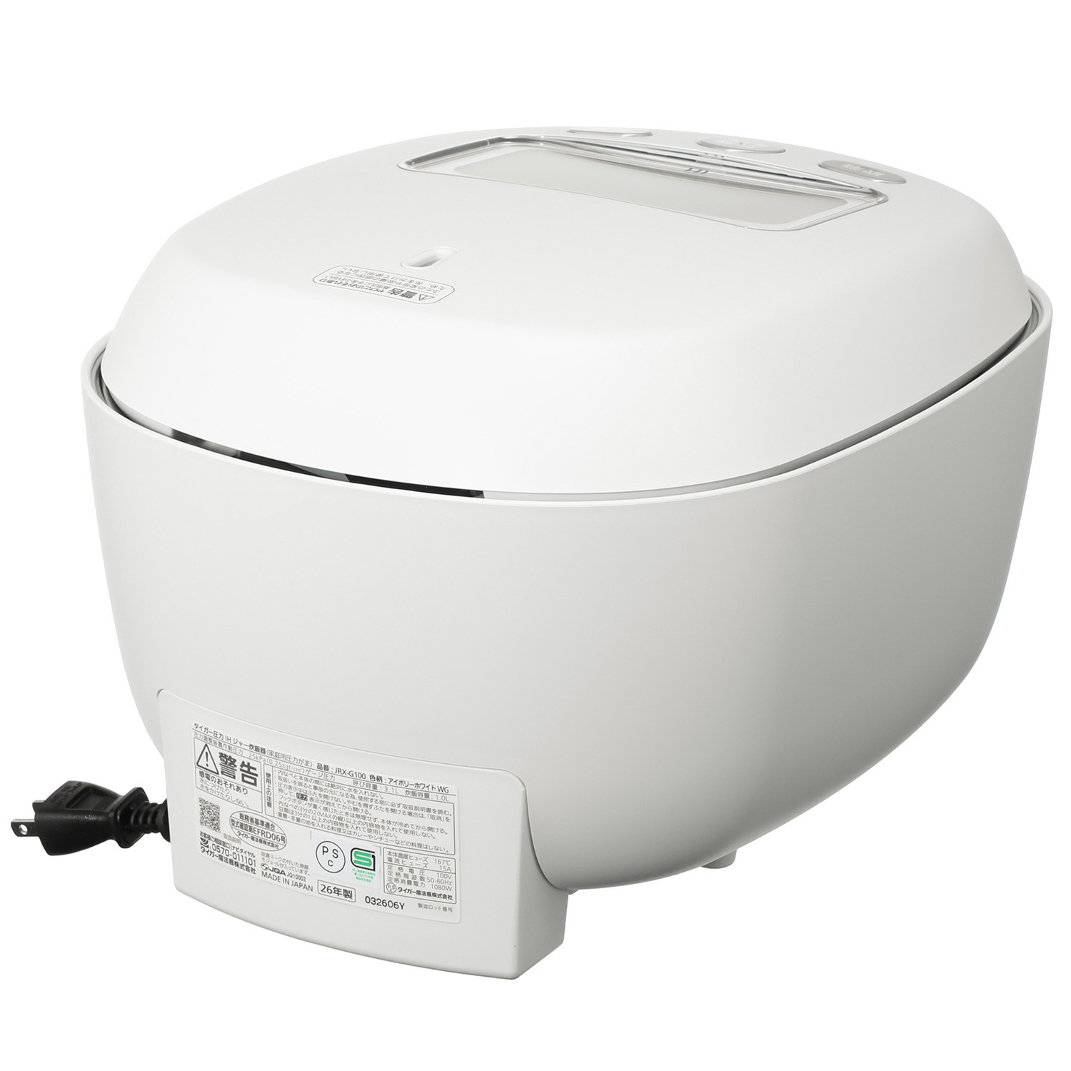 タイガー 土鍋圧力ＩＨ炊飯ジャー 炊きたて “土鍋ご泡火炊き” ＜５．５合＞ ＪＲＸ−Ｇ１００