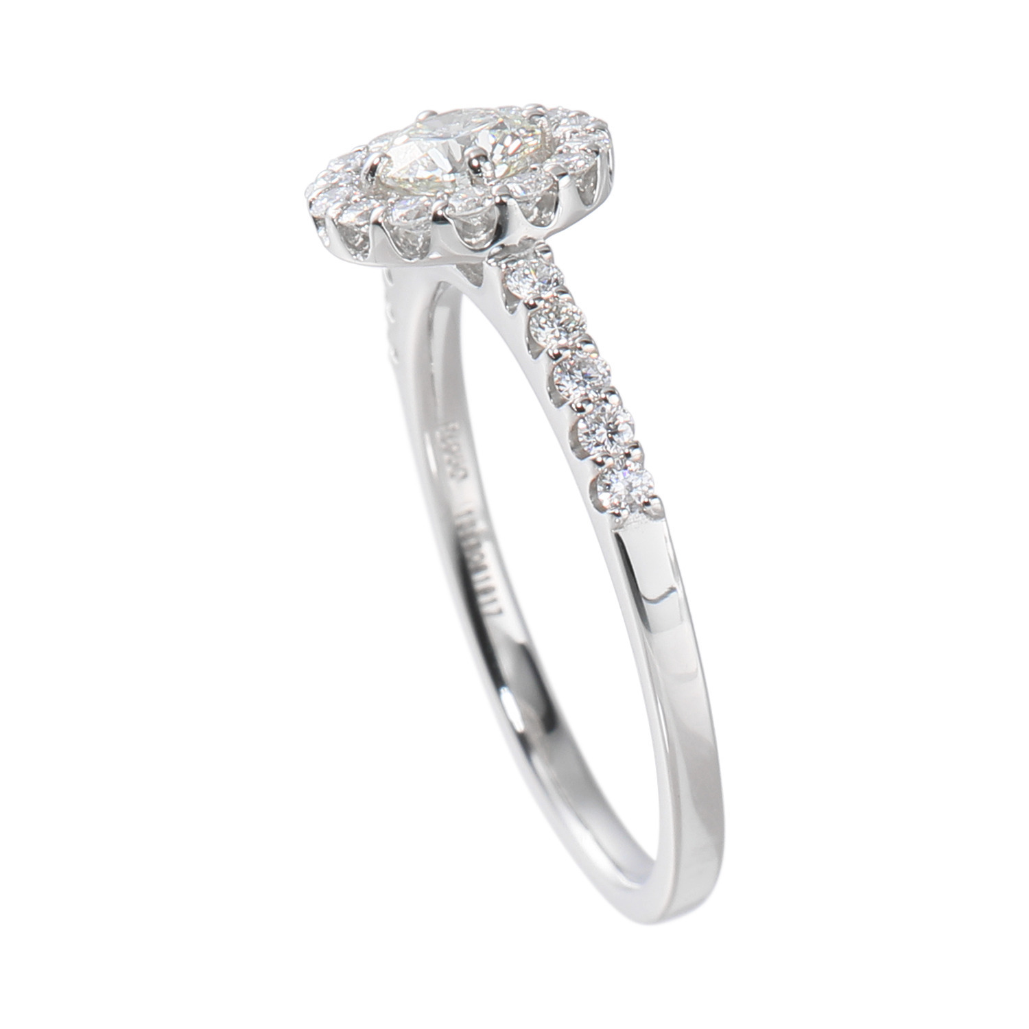 フロムアントワープ プラチナ９５０ 中石０．３カラットＵＰ トリプルエクセレント ダイヤモンド 取り巻きリング ＜ＧＩＡ鑑定書付＞