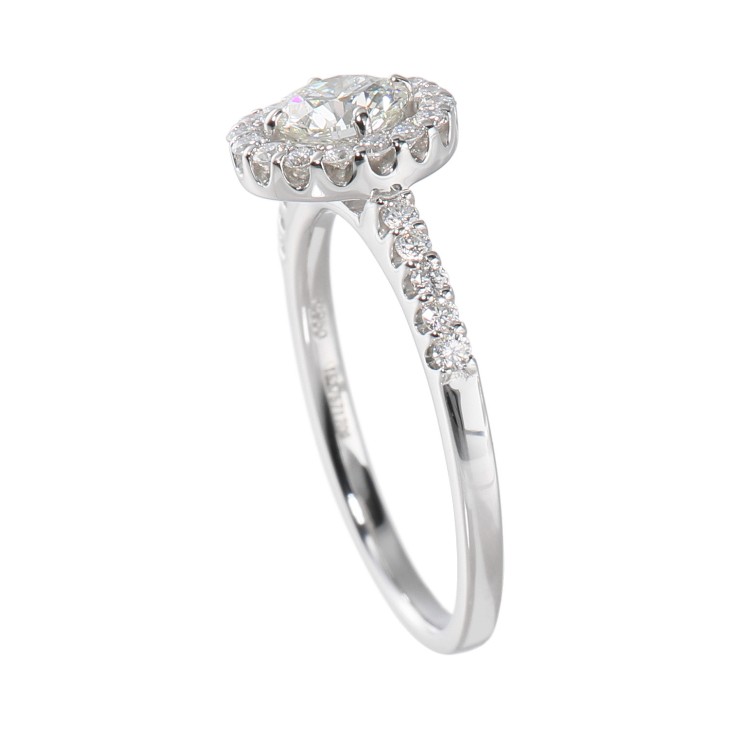 フロムアントワープ プラチナ９５０ 中石０．５カラットＵＰ トリプルエクセレント ダイヤモンド 取り巻きリング ＜ＧＩＡ鑑定書付＞