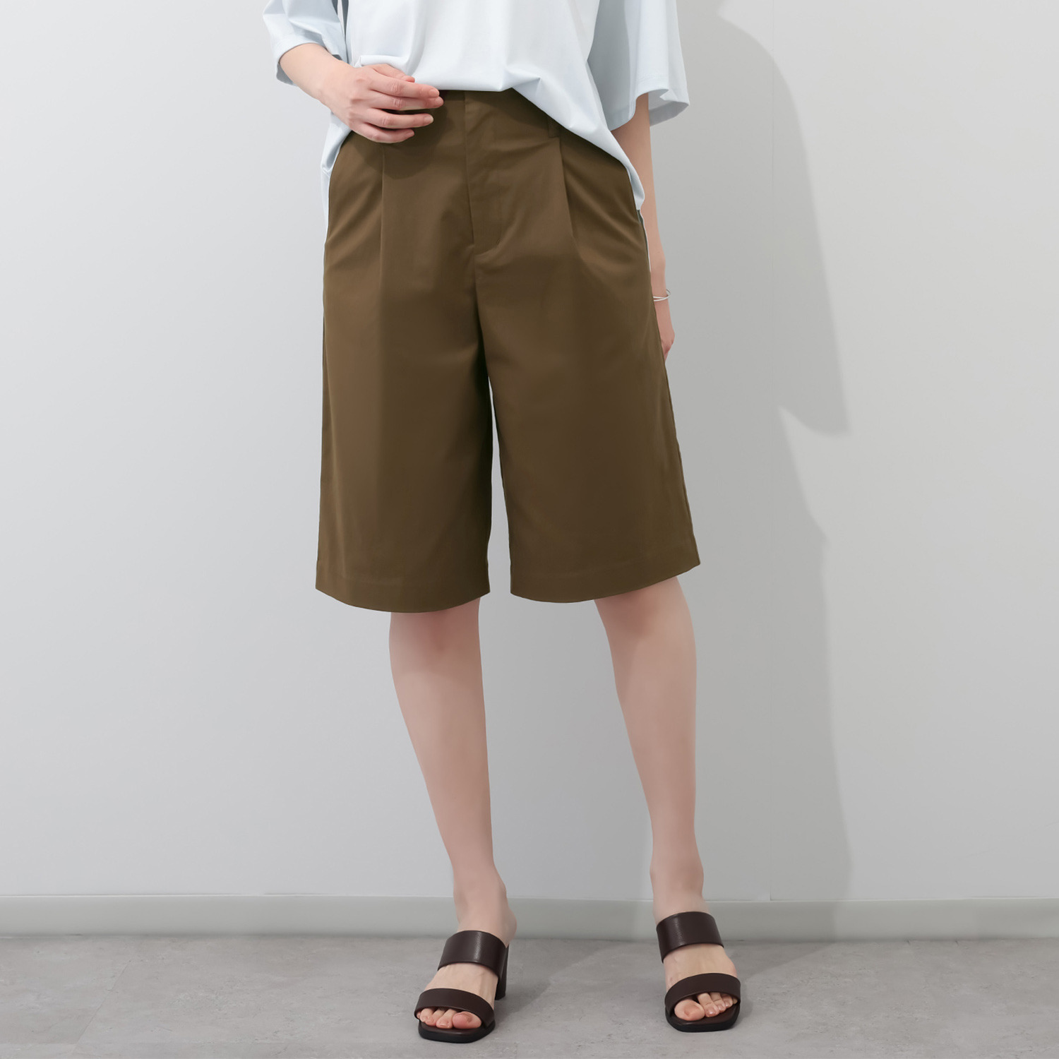 プリモヴァローレ ストレッチツイル ハーフパンツ