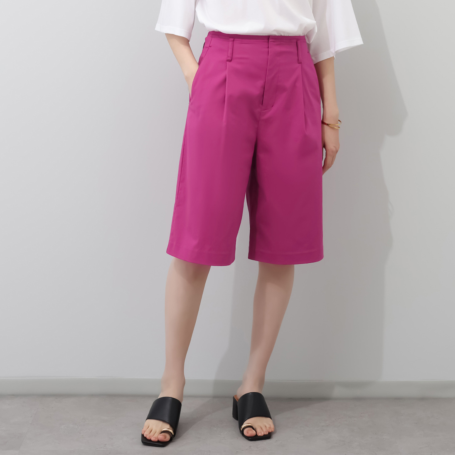 プリモヴァローレ ストレッチツイル ハーフパンツ