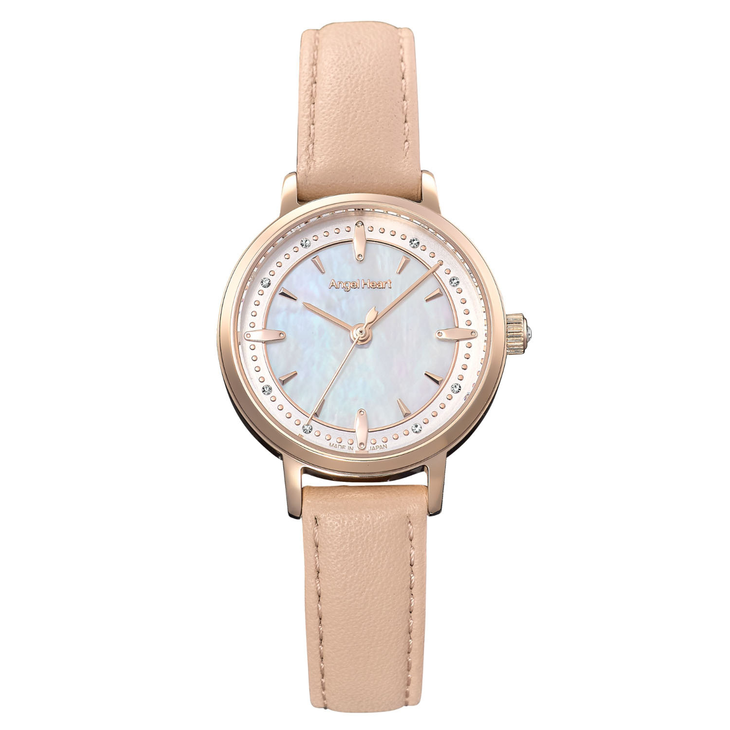 エンジェルハート サクラタイム ビジュウ ラウンドフェイス ソーラーウォッチ ＜ピンクゴールドカラー＞