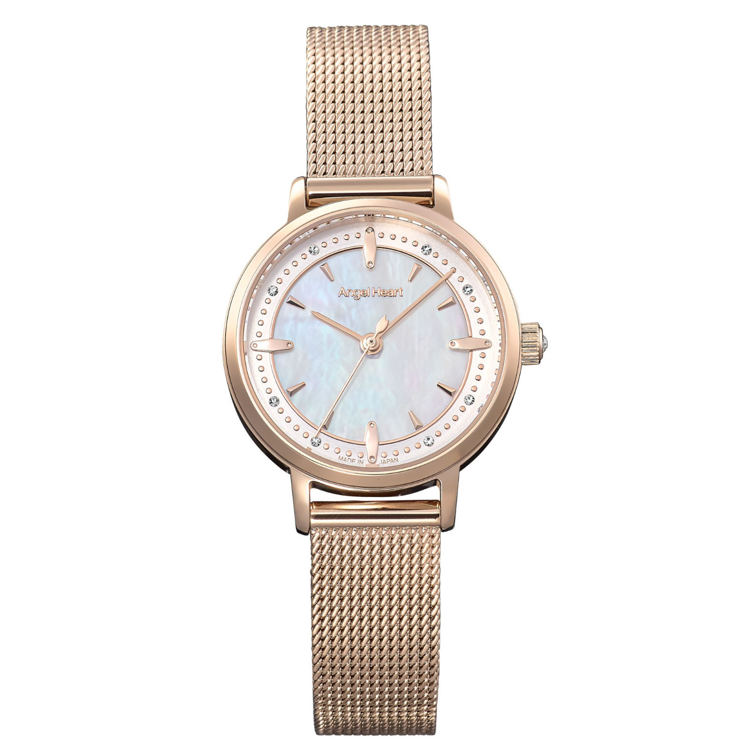 エンジェルハート サクラタイム ビジュウ ラウンドフェイス ソーラーウォッチ ＜ピンクゴールドカラー＞