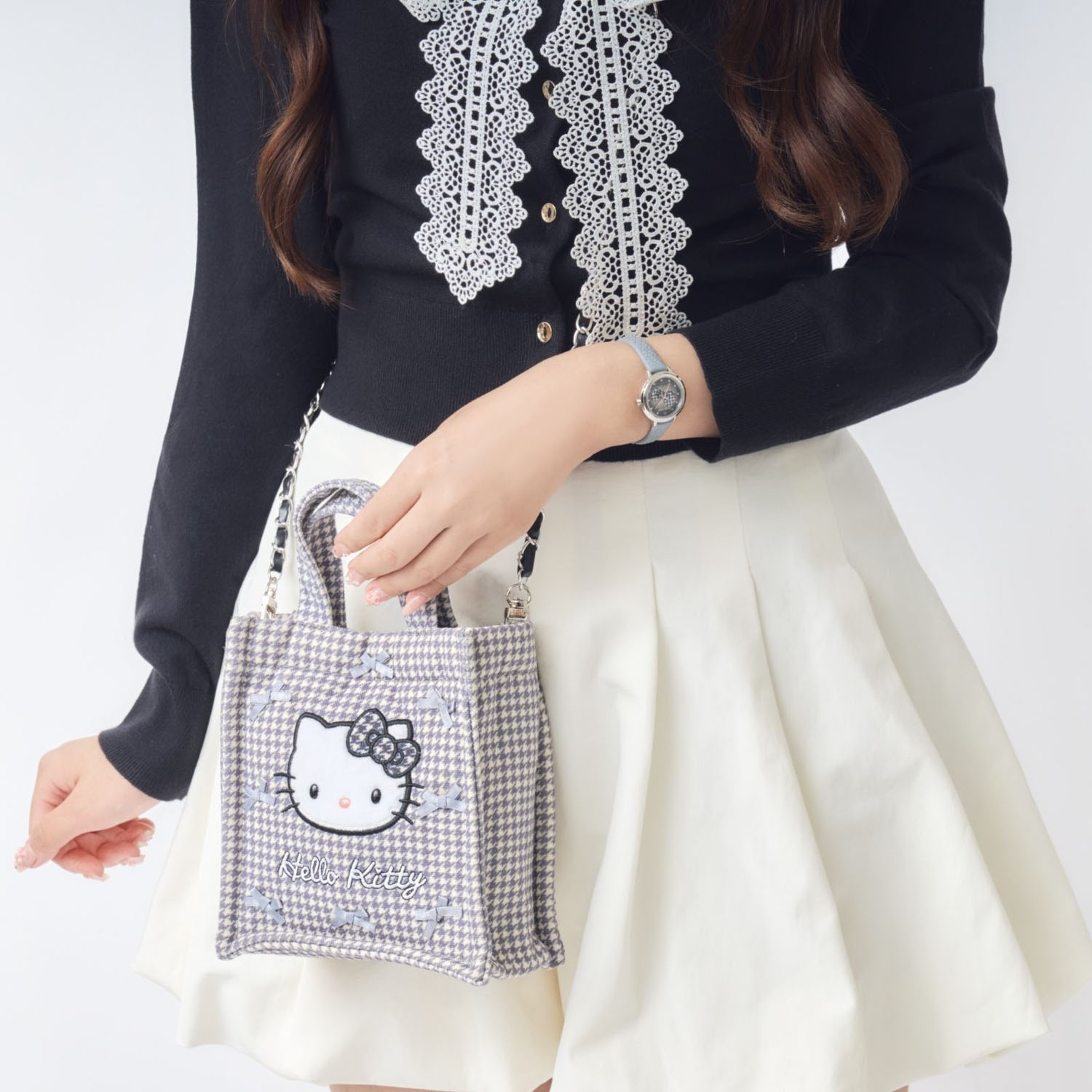 エンジェルハート ハローキティコラボ ビジュウ ラウンドフェイス レザーベルト ウォッチ