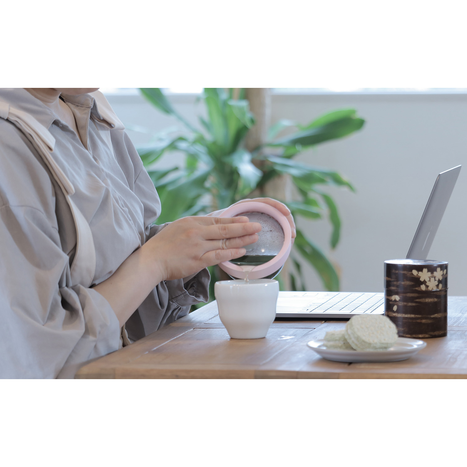 茶こしがない！ お手入れ簡単な新しい急須 ちゃＰｏｄ 湯呑付き特別セット 