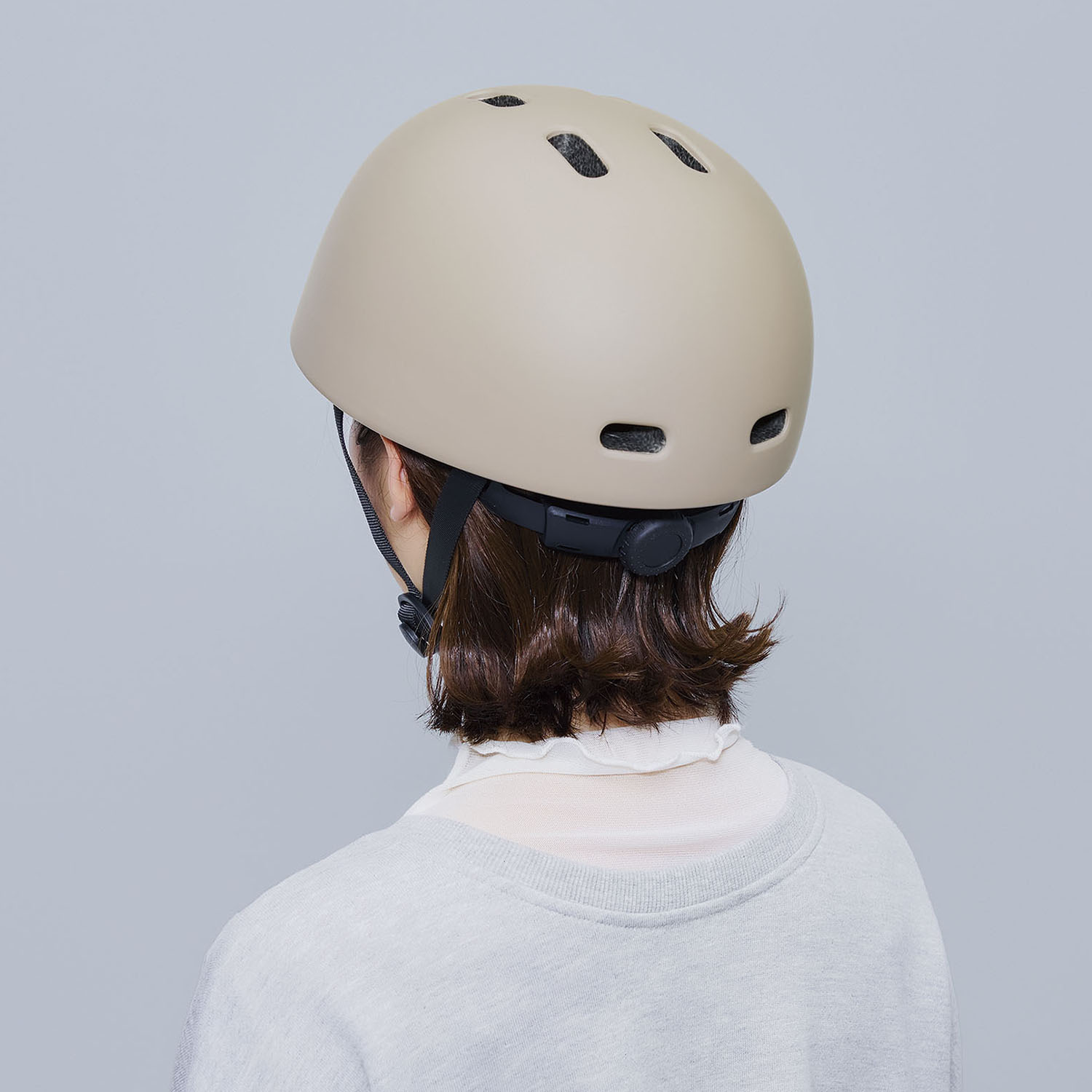 帽子を着せ替えられる オシャレな 自転車ヘルメット おしゃヘル ＜レインケープ＞