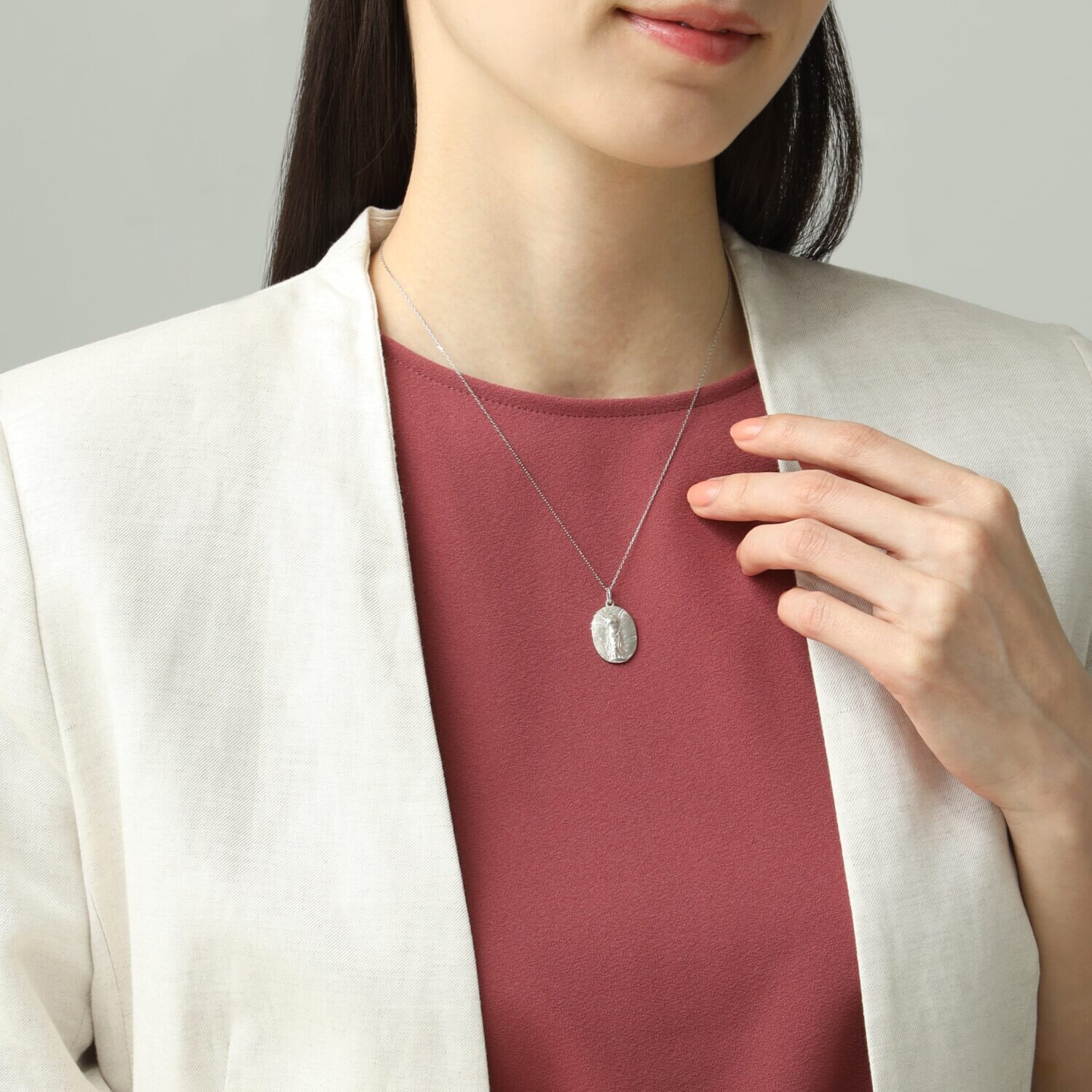 プラクア 純プラチナ サモトラケのニケ コインペンダントトップ