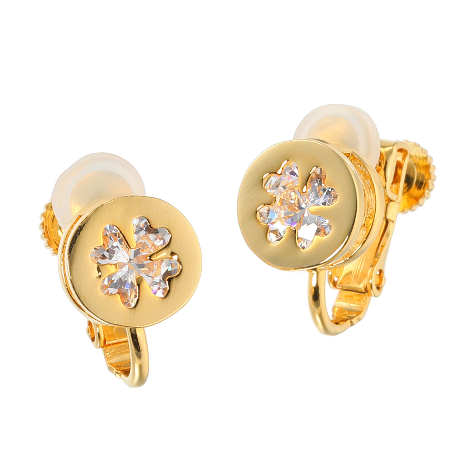 シマ・リリアーナ ＣＺ クローバーモティーフ イヤリング／ピアス