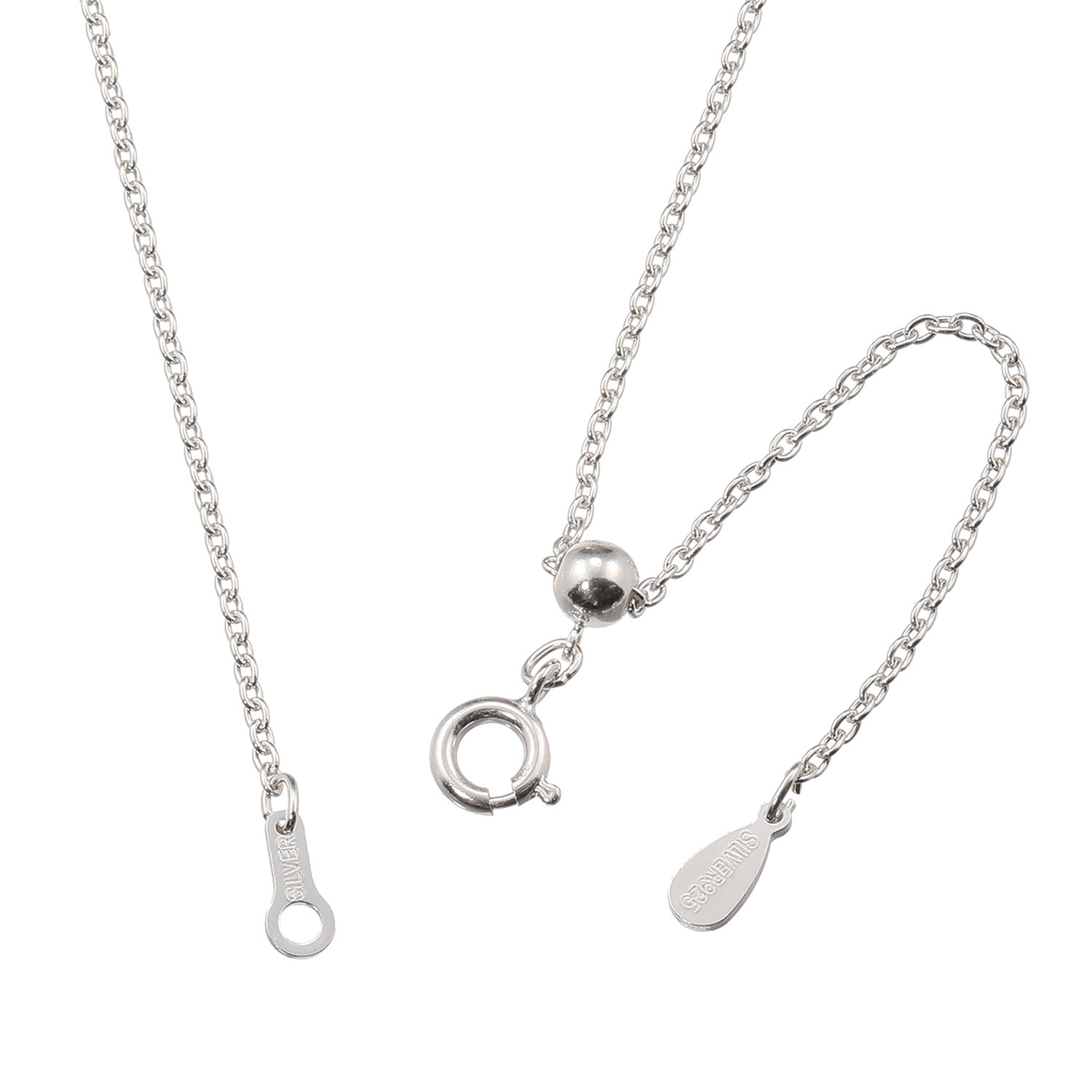 ジュペレ　ジョーヌ シルバー 黒蝶パール＆ 白蝶パール グレープモティーフ ロングペンダント