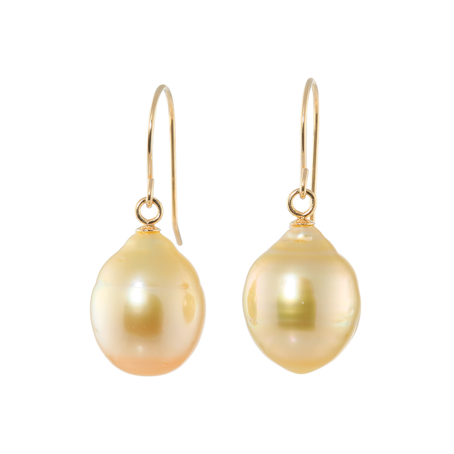 ジュペレ　ジョーヌ １８Ｋ ゴールデン白蝶パール スウィングピアス