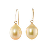 ジュペレ　ジョーヌ １８Ｋ ゴールデン白蝶パール スウィングピアス