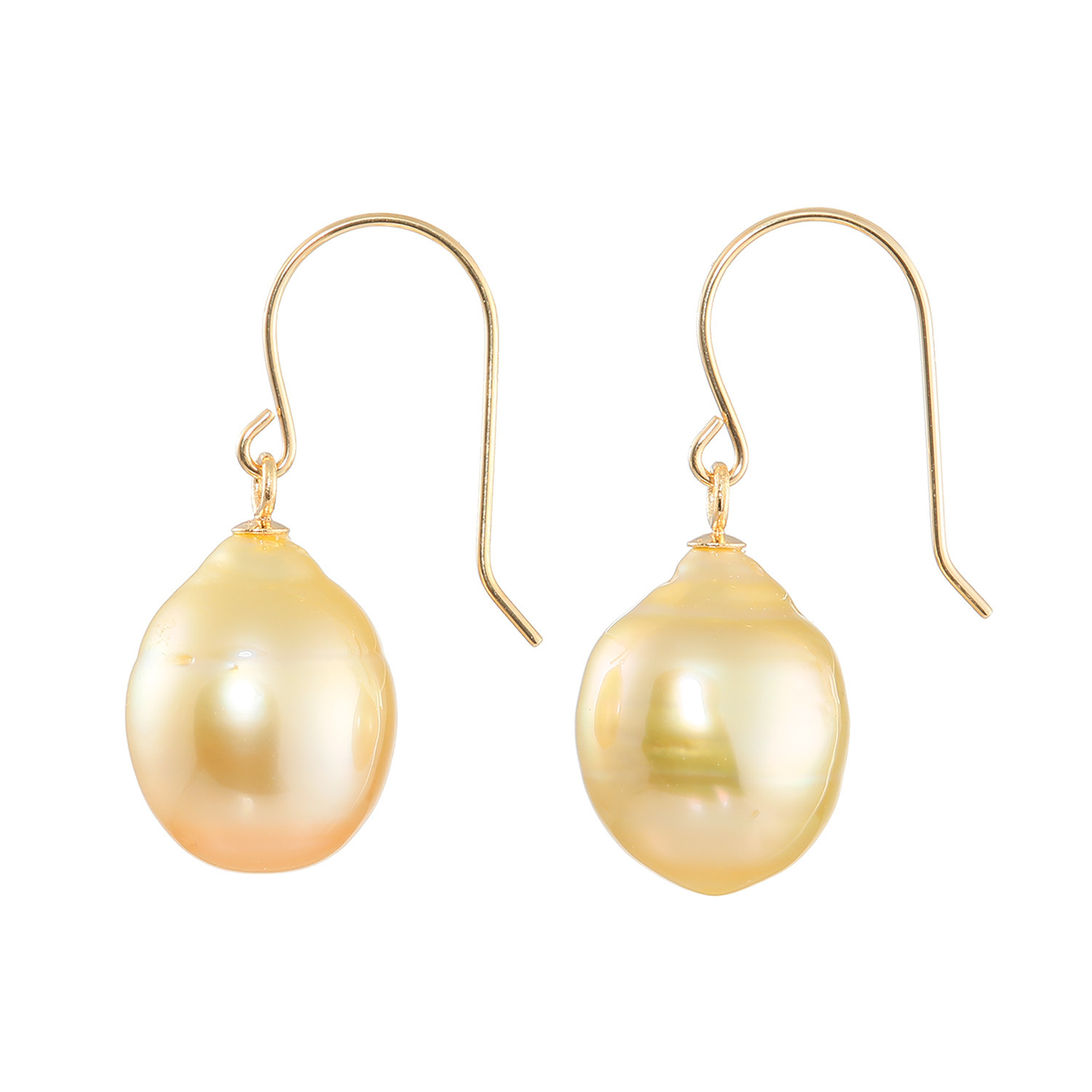 ジュペレ　ジョーヌ １８Ｋ ゴールデン白蝶パール スウィングピアス