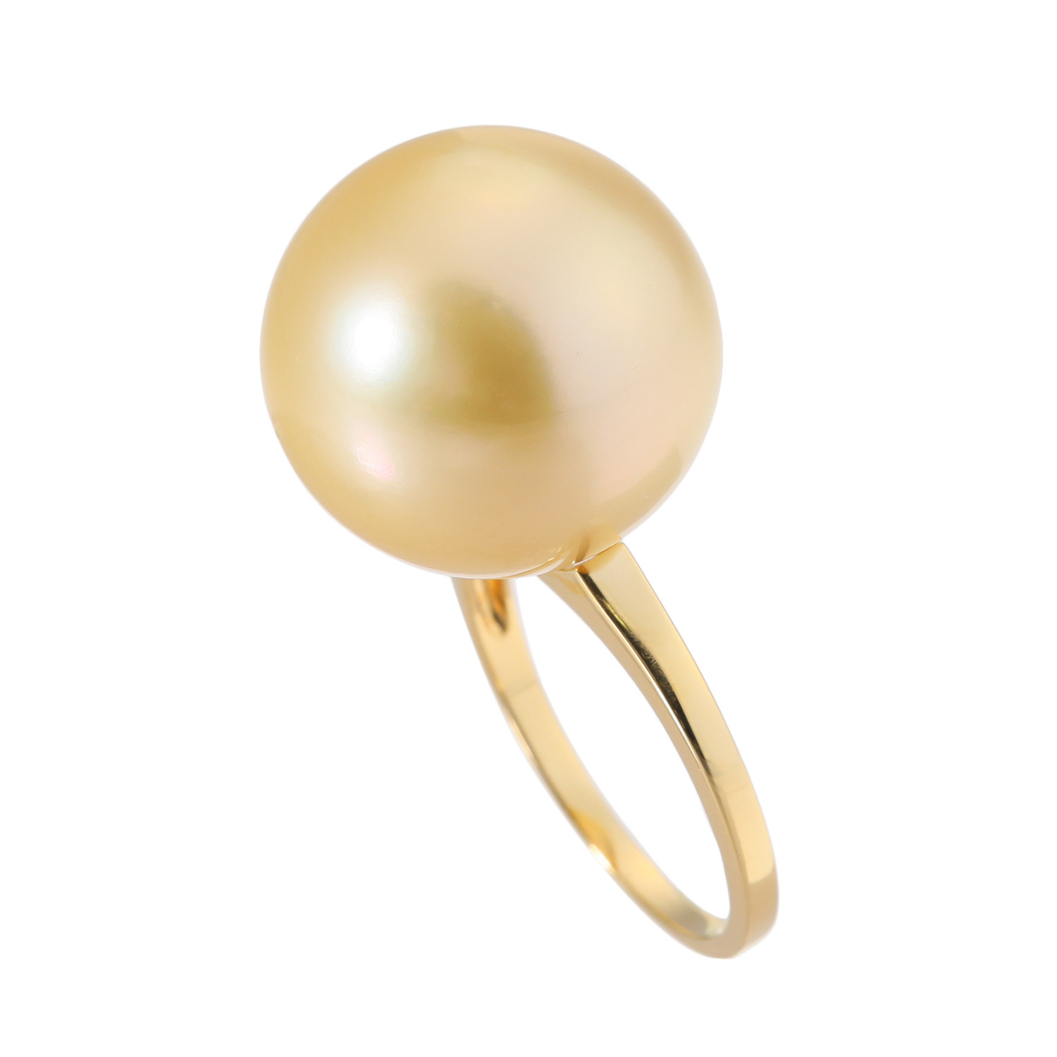 ジュペレ　ジョーヌ １８Ｋ １６ｍｍＵＰ ゴールデン白蝶パール ボンボンキャンディリング