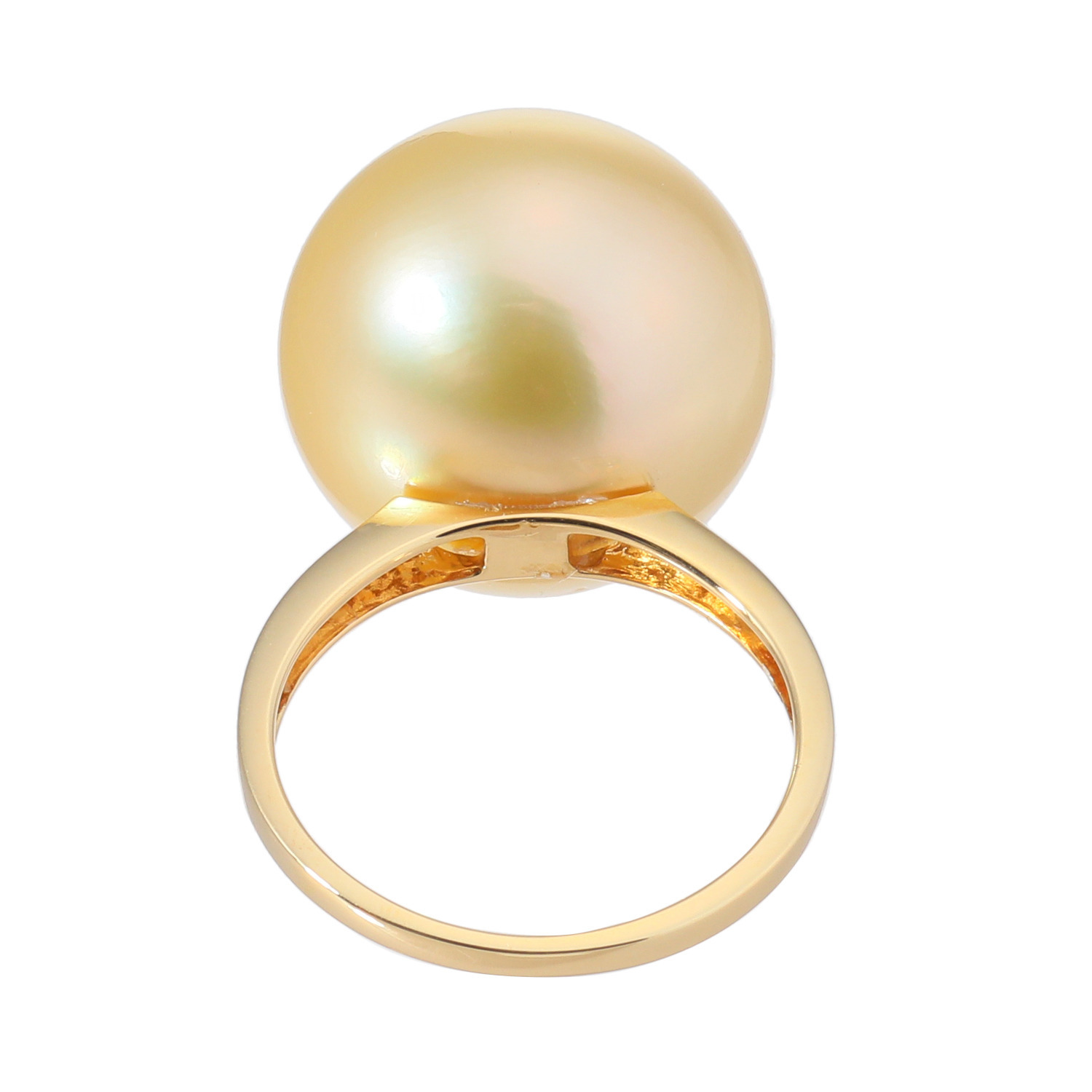 ジュペレ　ジョーヌ １８Ｋ １６ｍｍＵＰ ゴールデン白蝶パール ボンボンキャンディリング