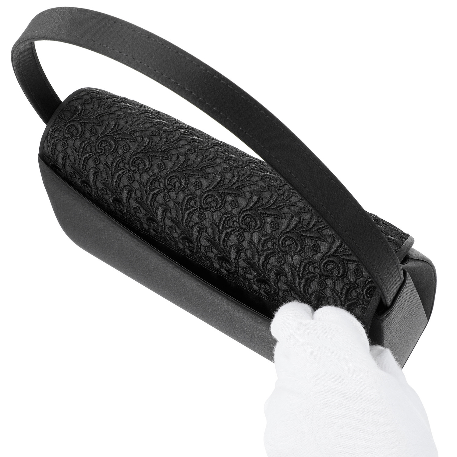 岩佐 国内生産 ケミカルレース インナーマグネット フォーマルハンドバッグ