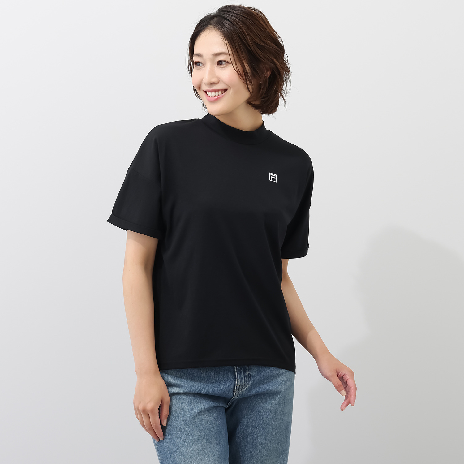 フィラ 吸水速乾・接触冷感 ＵＶカット モックネック半袖シャツ