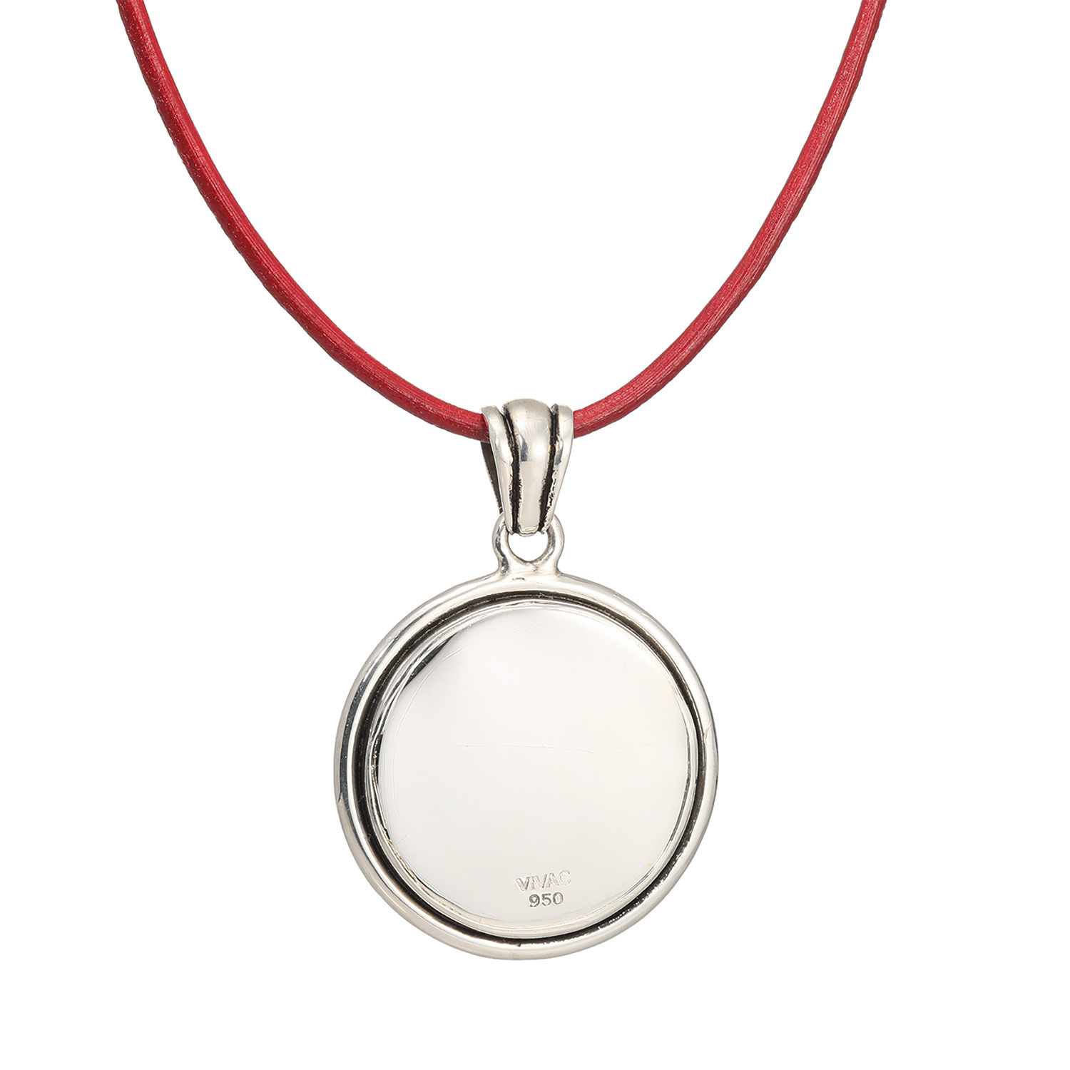 ビバック ペンダントトップ＆ レザーネックレス ＜レリカリオ＞ “奇跡のマリア”の象徴 金財・成就・健康・浄化