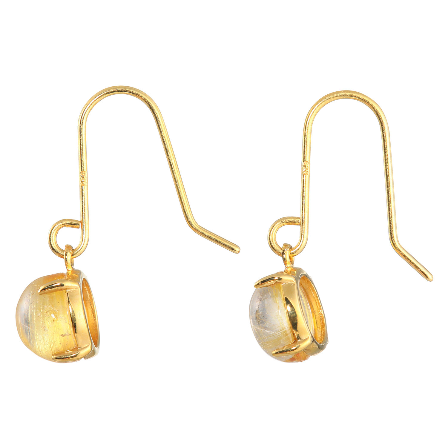 ルーチェペールドンナ シルバー ルチルクォーツ キャッツアイ ソリティアピアス