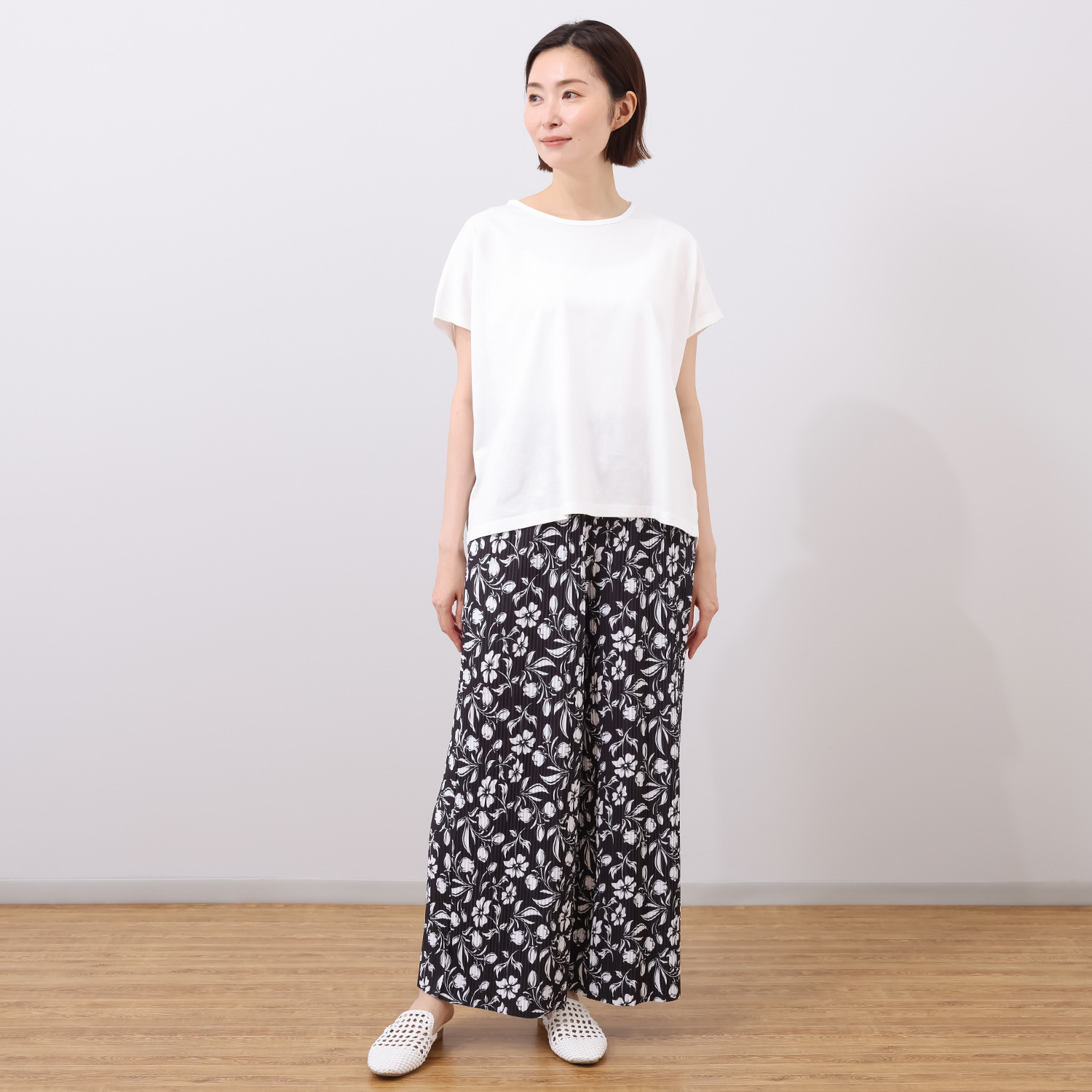 女の欲望 接触冷感・ＵＶカット はさみで切るだけ！ プリーツパンツ＆ ワイドＴシャツ