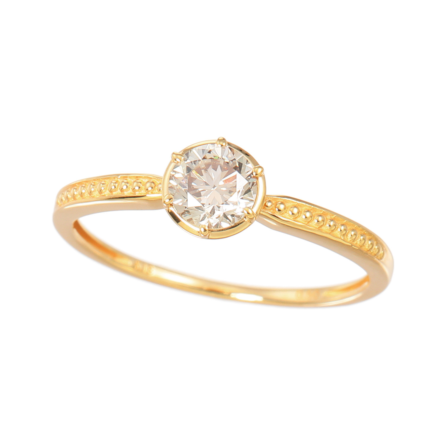 レステクール １８Ｋ ０．５カラットＵＰ シャンパンカラー ダイヤモンド リング