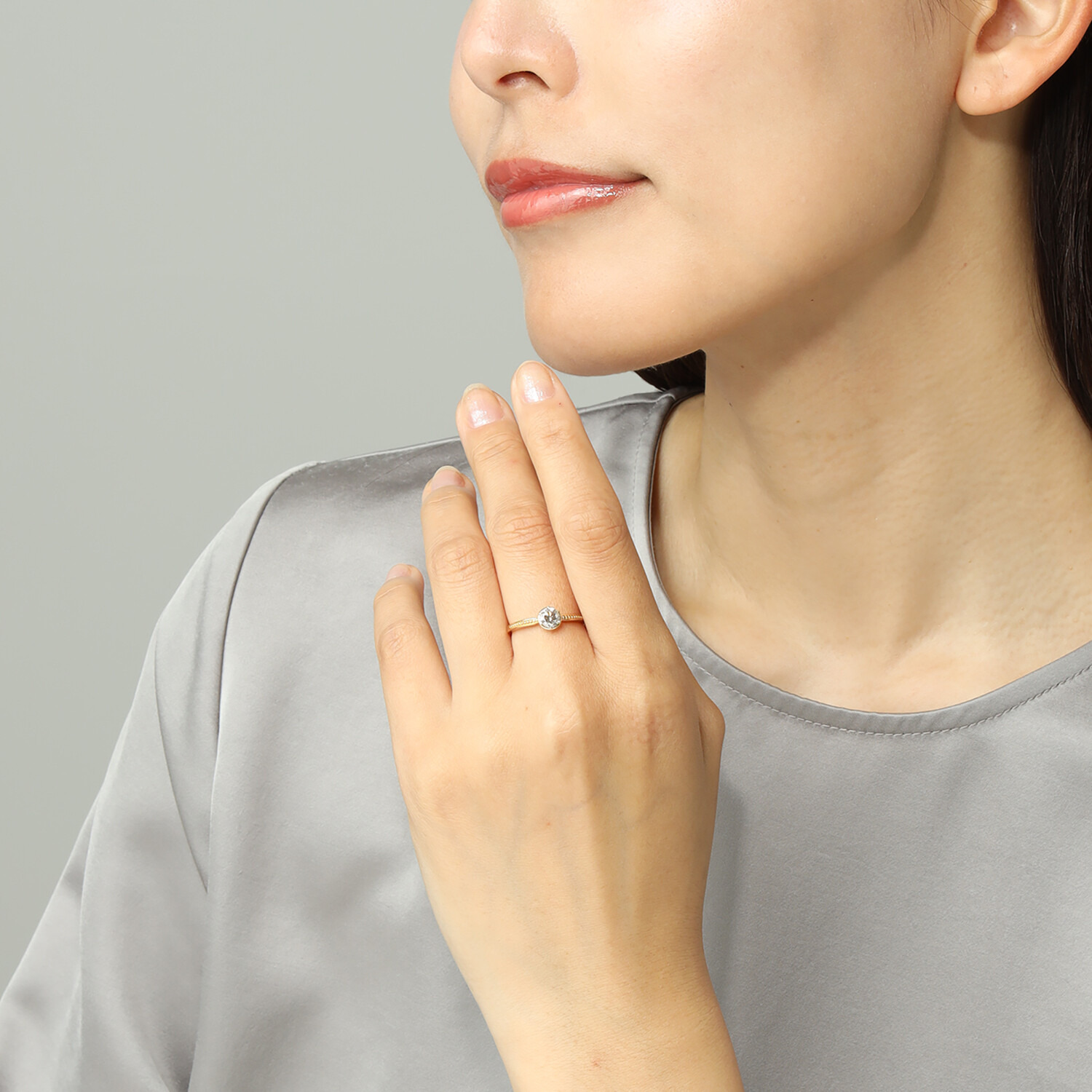 レステクール １８Ｋ ０．５カラットＵＰ シャンパンカラー ダイヤモンド リング