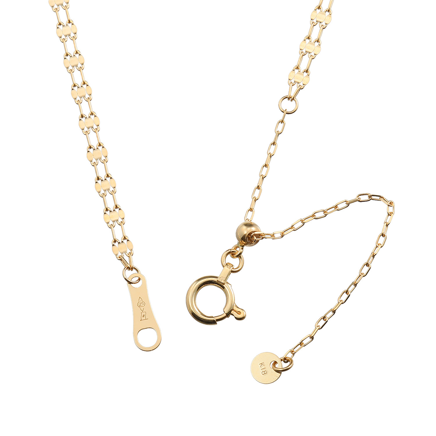 シャイン　シュプリーム １８Ｋ ビスマルク スライドロングネックレス