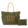 ＥＬＬＥ　ＳＰＯＲＴ はっ水　軽量 ロープハンドル トートバッグ 脱着式ファスナーポーチ付