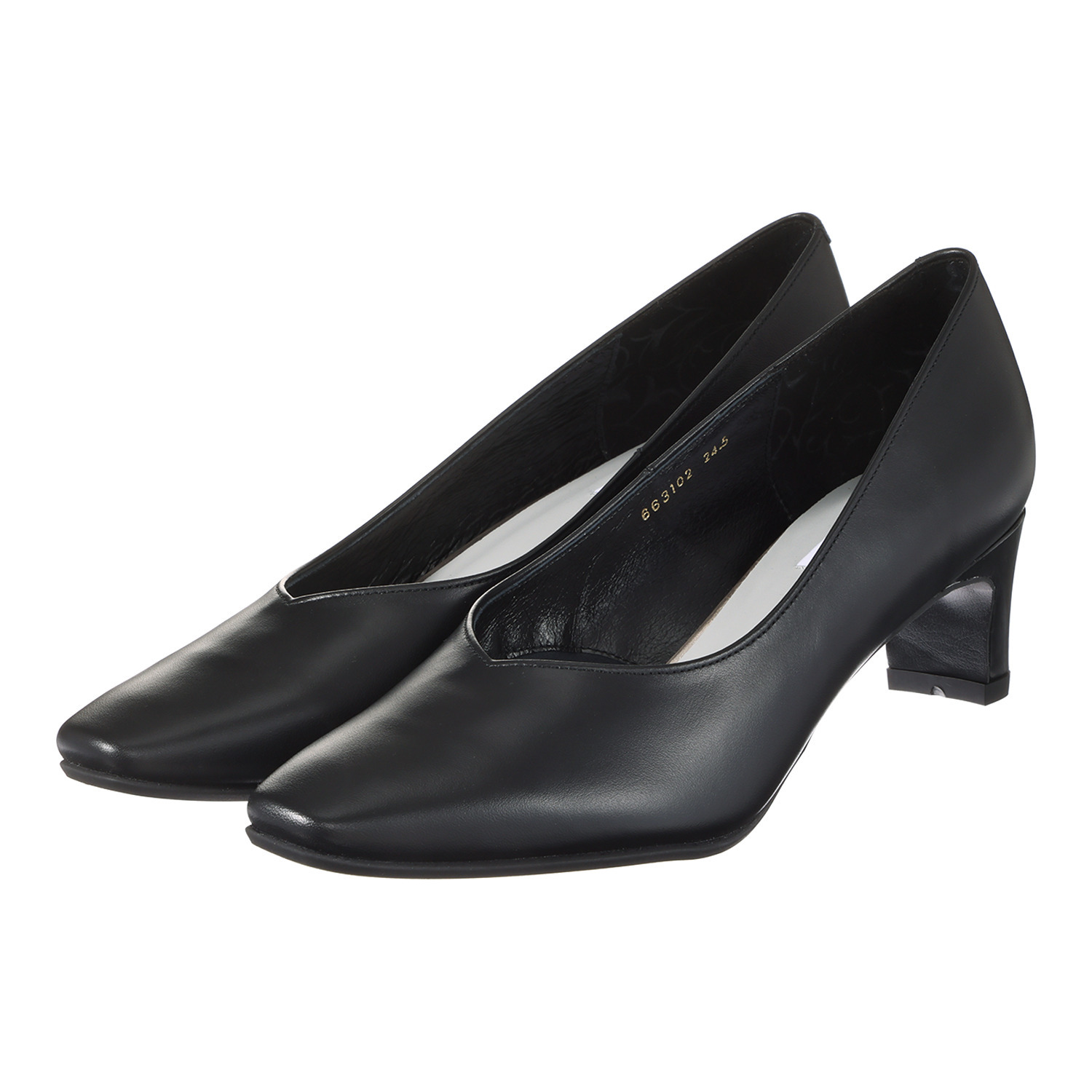 卑弥呼 ソフトスクエアトゥ プレーンパンプス