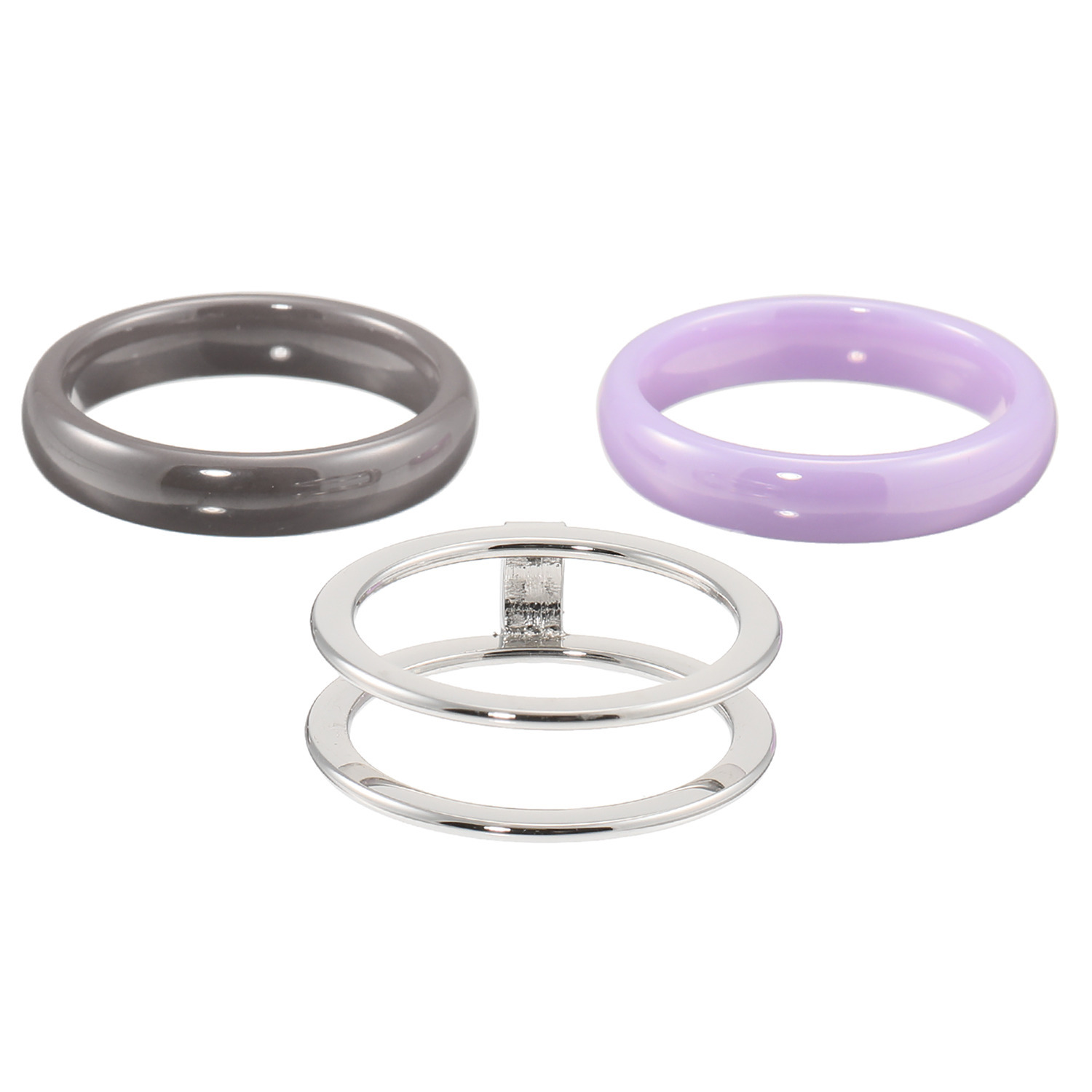 デイスティー サージカルステンレス ＣＺジャケットリング＆ セラミックリングセット