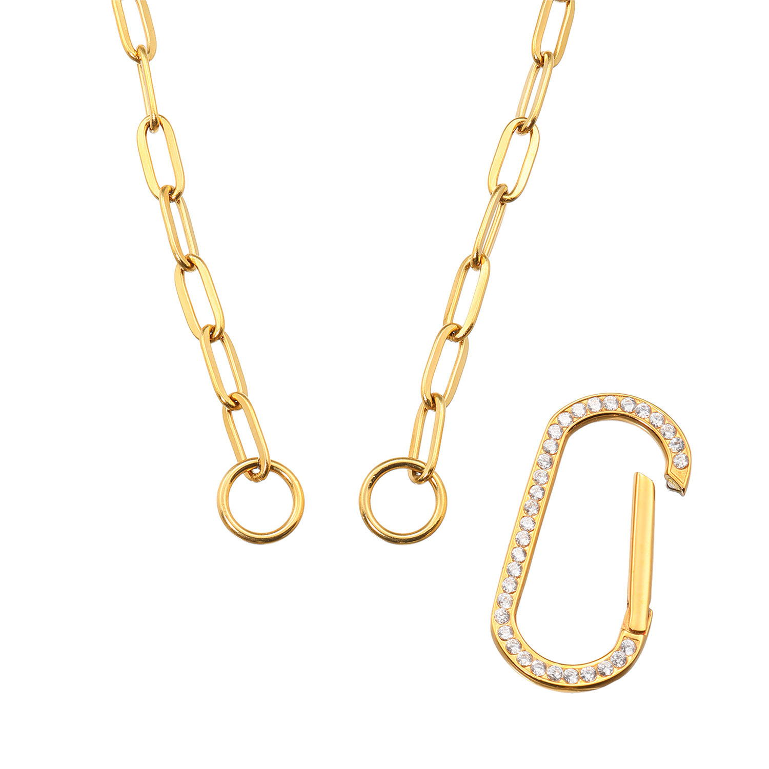 デイスティー ステンレス ＣＺ クリップデザイン ネックレス