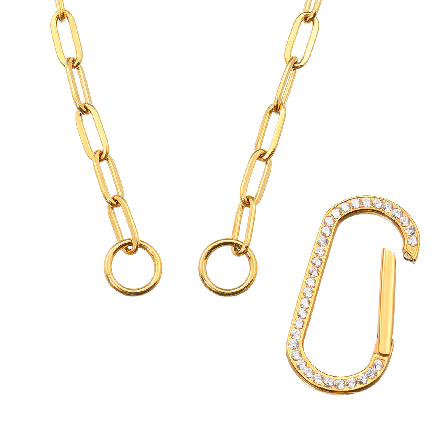 デイスティー ステンレス ＣＺ クリップデザイン ブレスレット