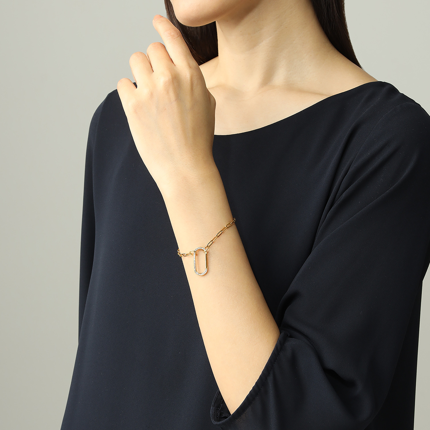 デイスティー ステンレス ＣＺ クリップデザイン ブレスレット