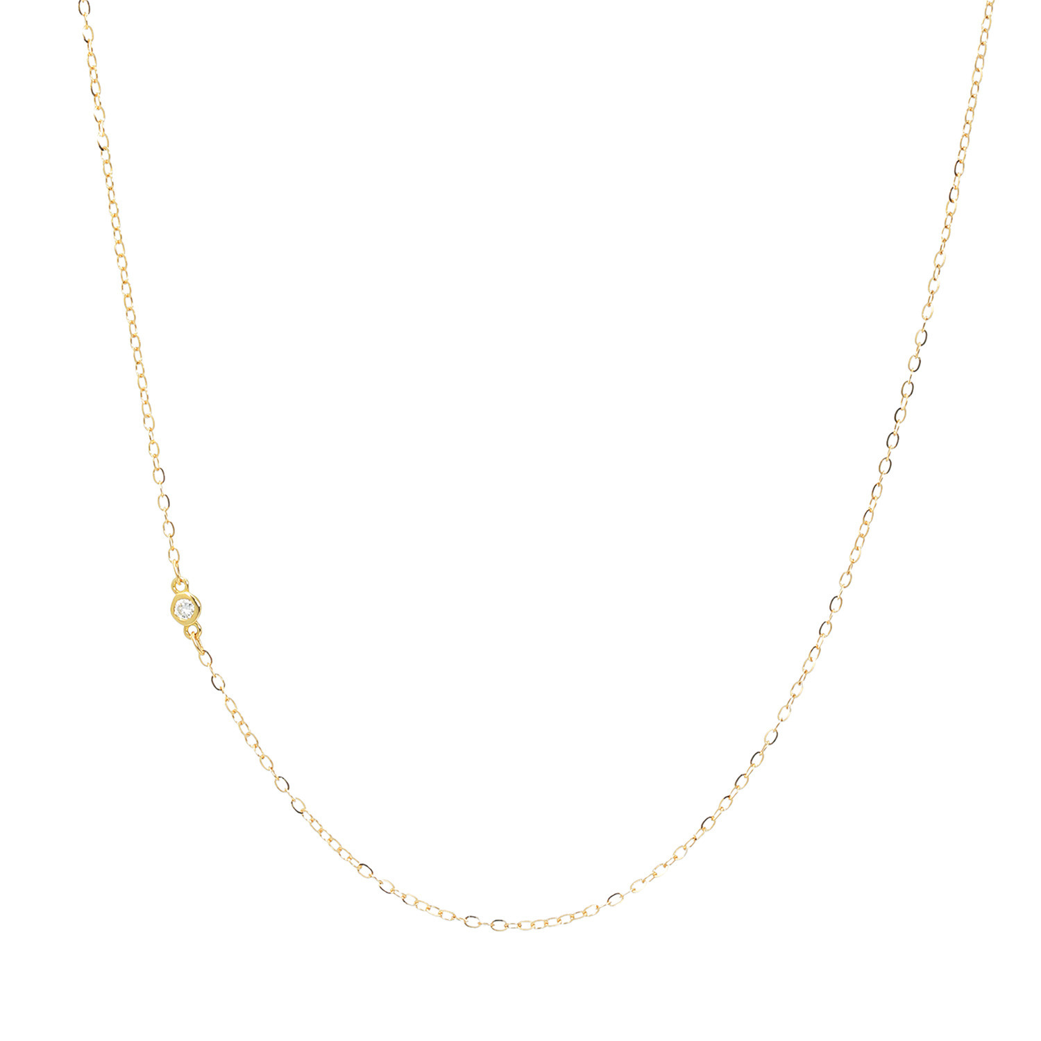 エクラプリュス １８Ｋ ダイヤモンド シャイニーカット サテライトネックレス