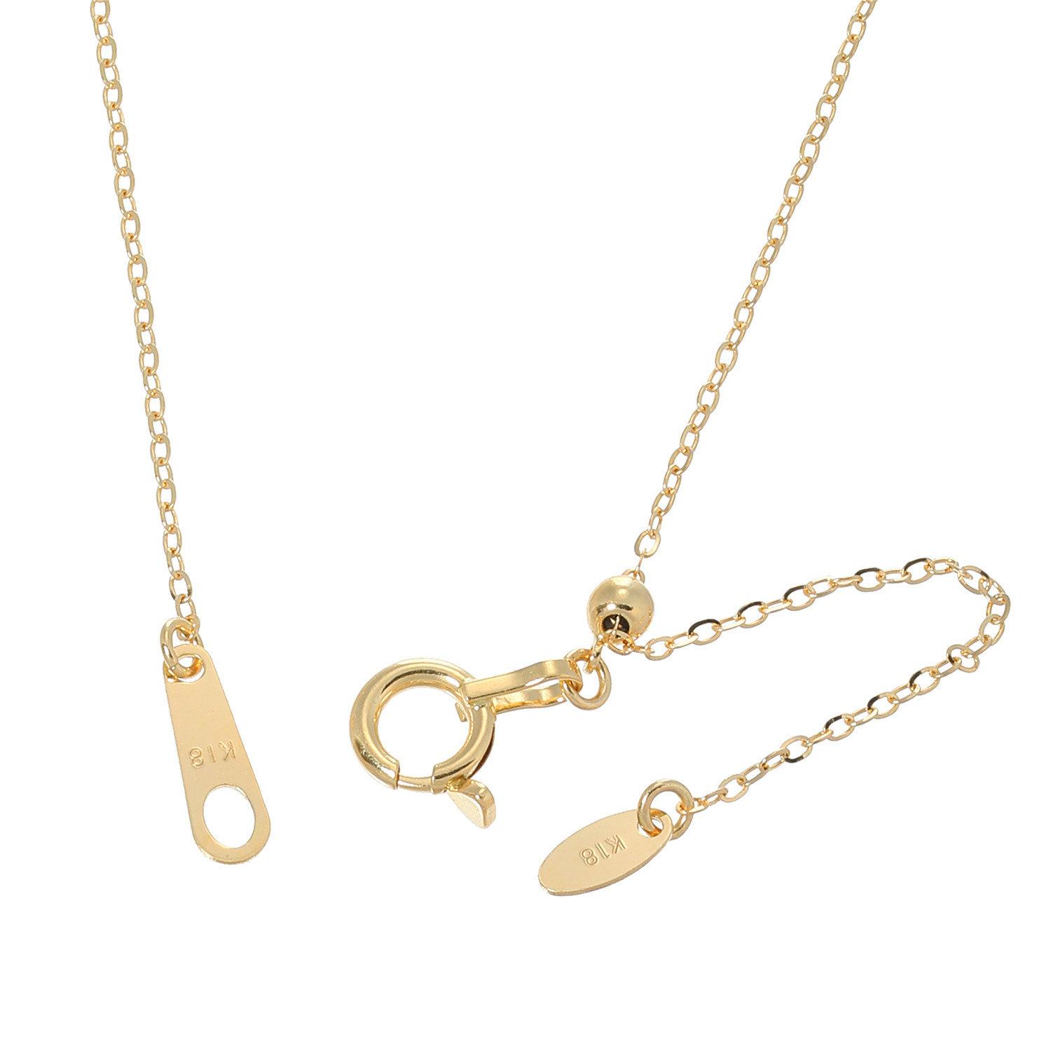 エクラプリュス １８Ｋ ダイヤモンド シャイニーカット サテライトネックレス