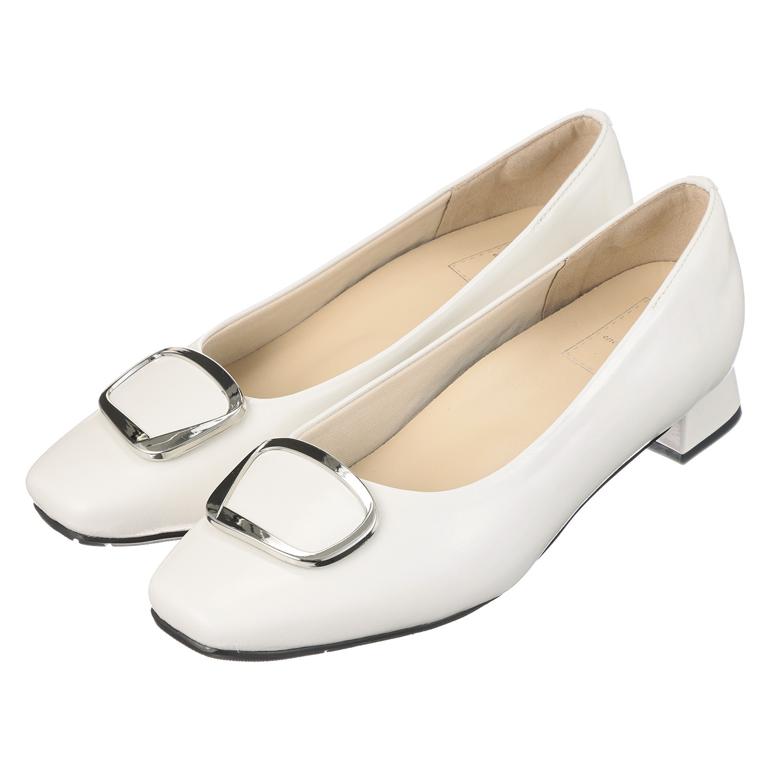 エンチャンテッド 防水　はっ水 晴雨兼用 バックルアクセント パンプス
