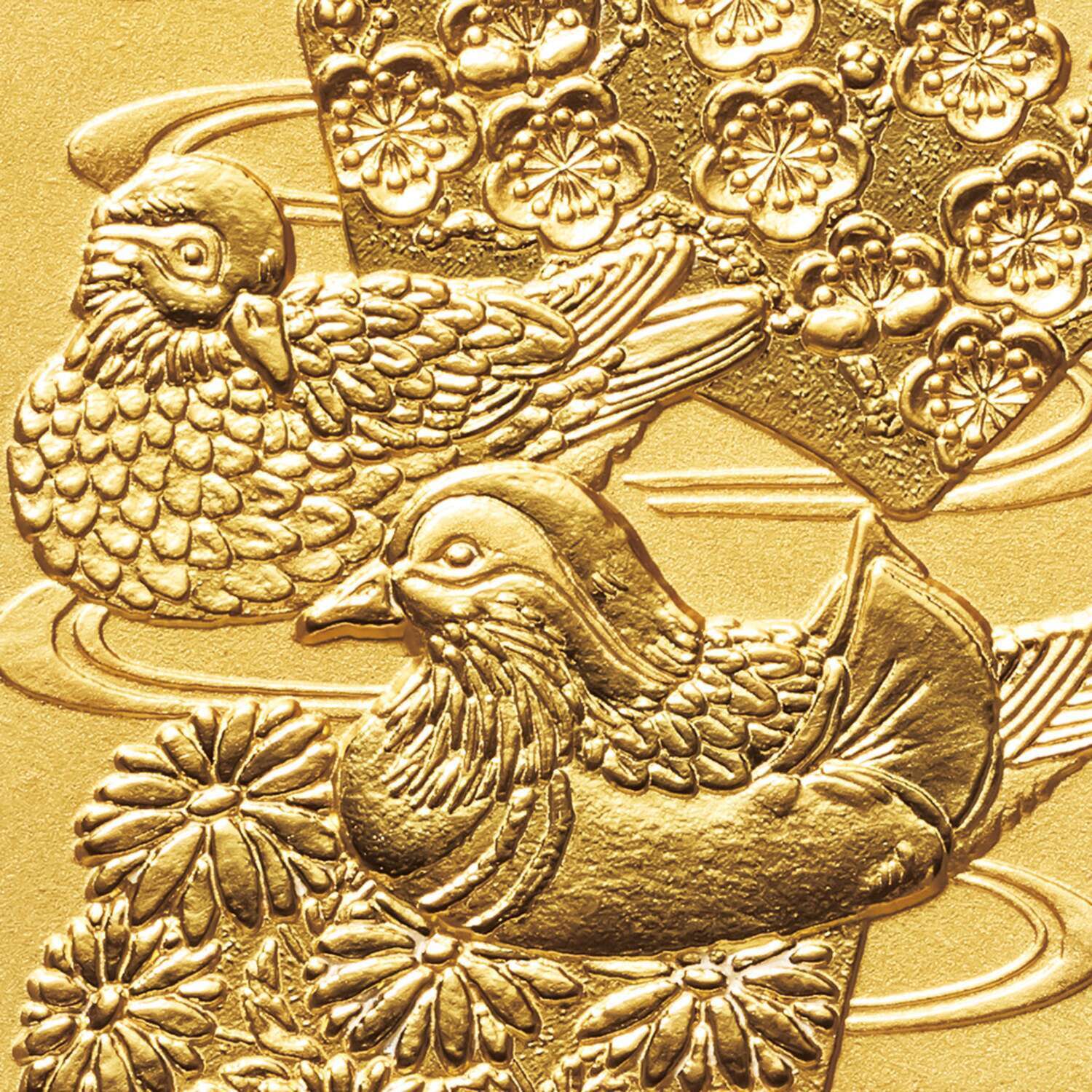 光則 純金製　小判 “おしどりと花” ＜５ｇ＞