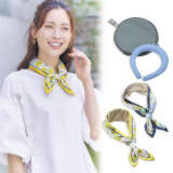 特殊素材でひんやり！ 心地良い冷たさを楽しめる ＣＯＯＬＯＯＰ ネックリング＜Ｌサイズ＞ 保冷ケース＆ 通すだけ涼やか ＵＶスカーフセット