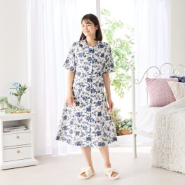 ＷＩＮＤ 高島織ダブルガーゼ 花柄ワンピ...