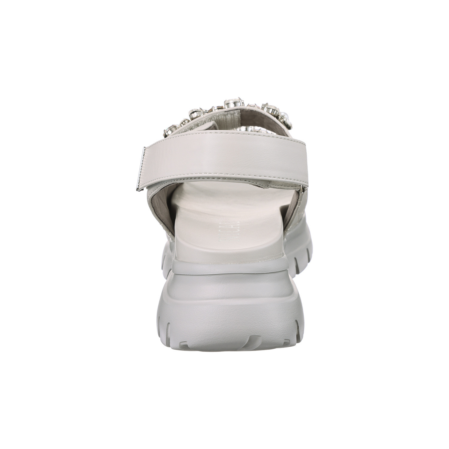 ニカル パールビジュウ キルティング ボリュームサンダル