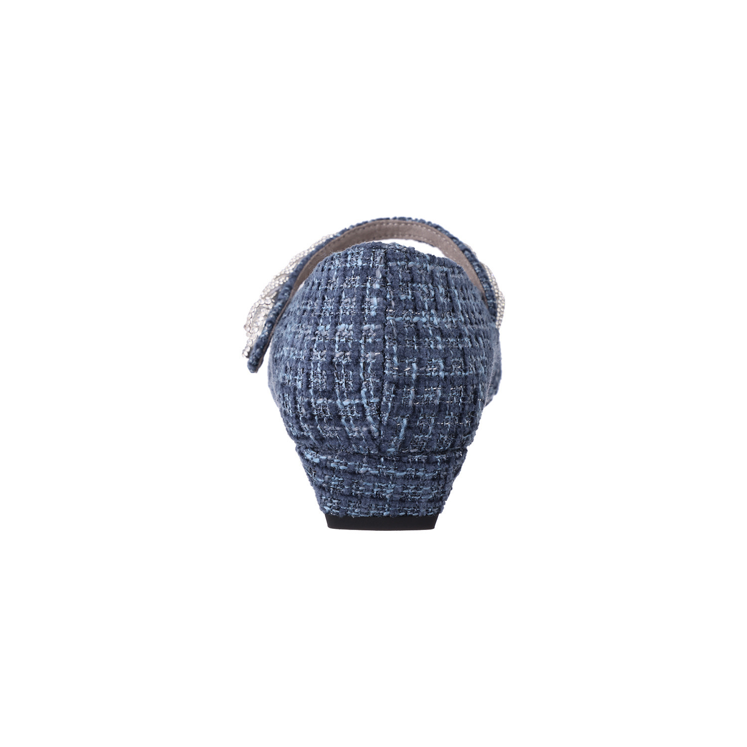 ニカル ビジュウストラップ ツイードパンプス